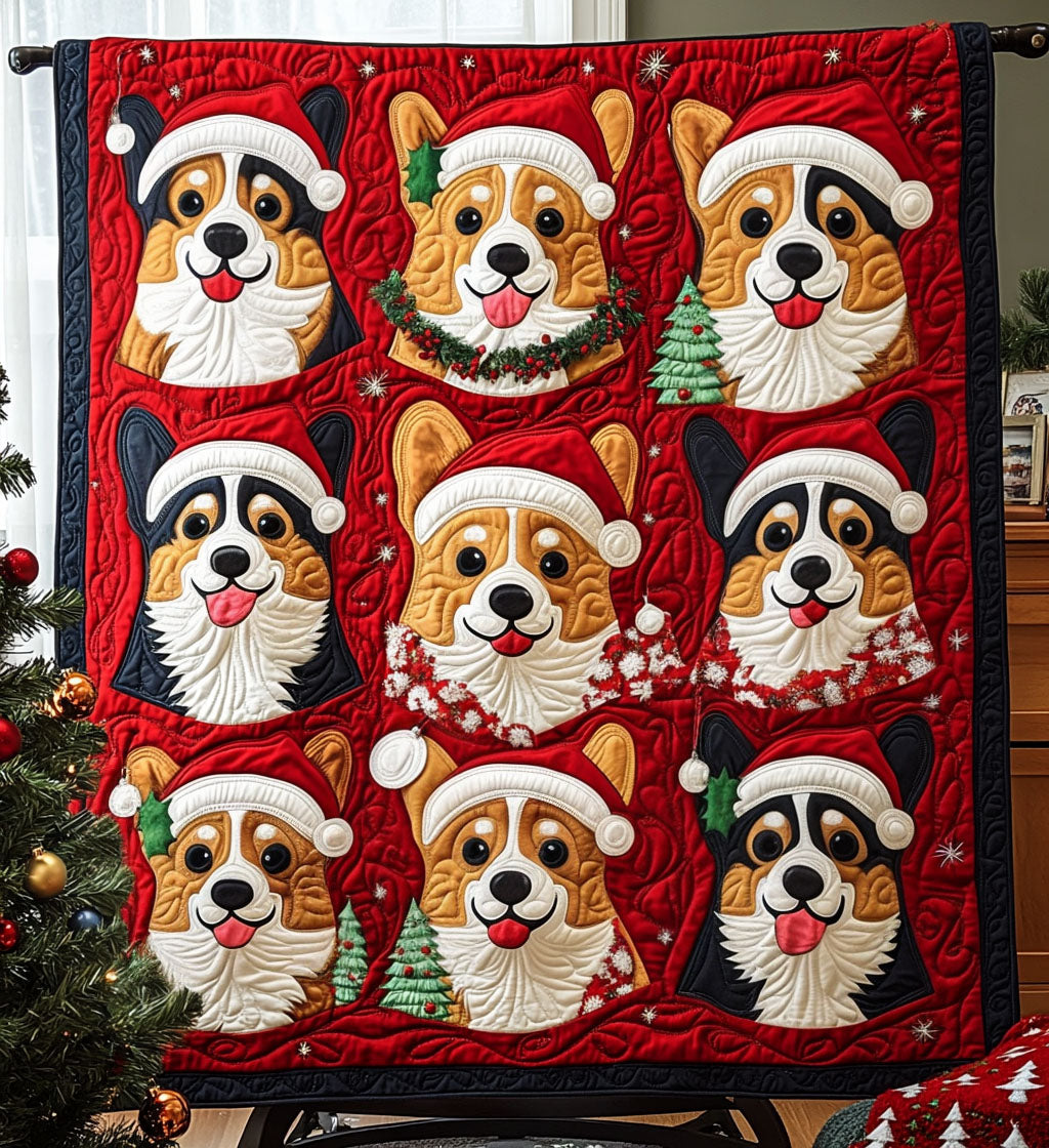 Corgi Snuggle Patch Quilted Blanket Great Dog Christmas Gifts