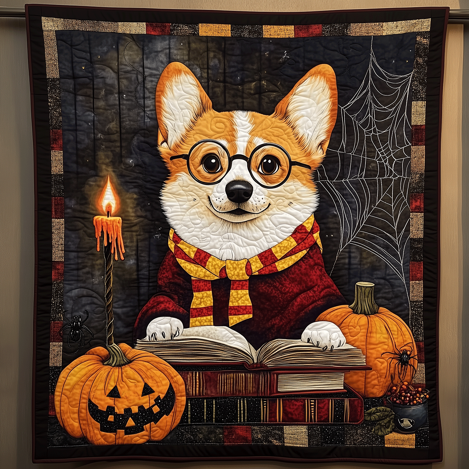 Corgi Spellbound Quilted Blanket Best Christmas Gifts For Dog Lovers