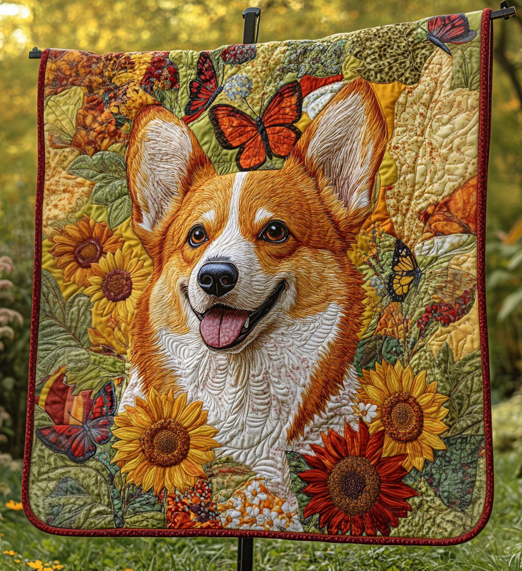 Corgi Times Quilted Blanket Great Dog Christmas Gifts
