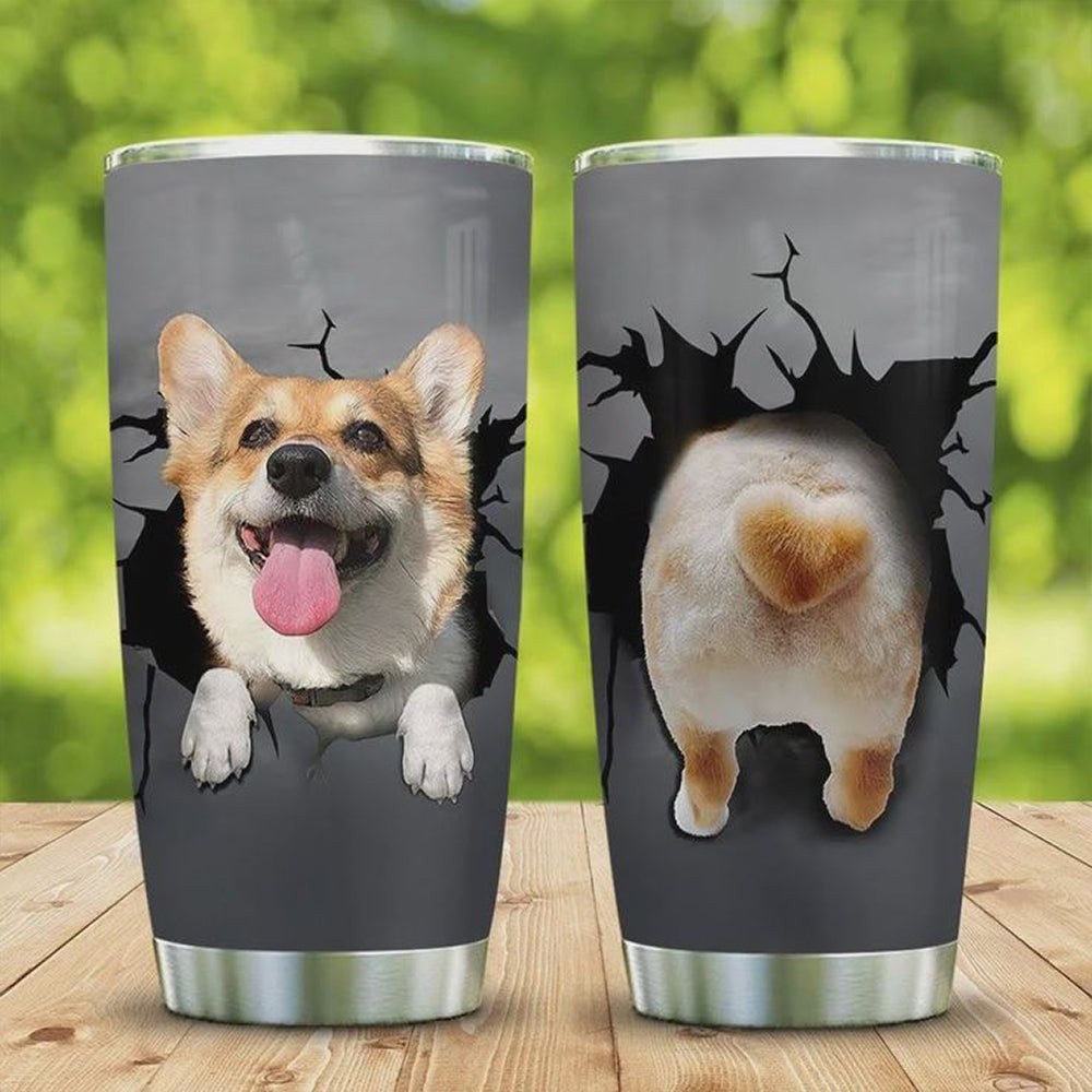 Corgi Tumbler Cup Merchandise Cute Best Gifts For Corgi Lovers Owners