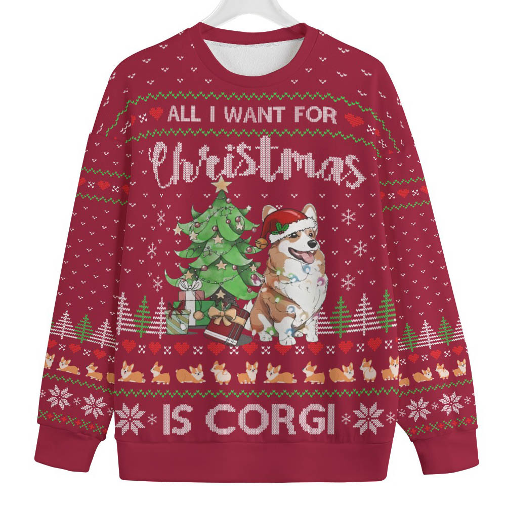 Corgi Womens Plus Ugly Christmas Sweater Holiday Merch That Makes a Perfect Christmas Gift