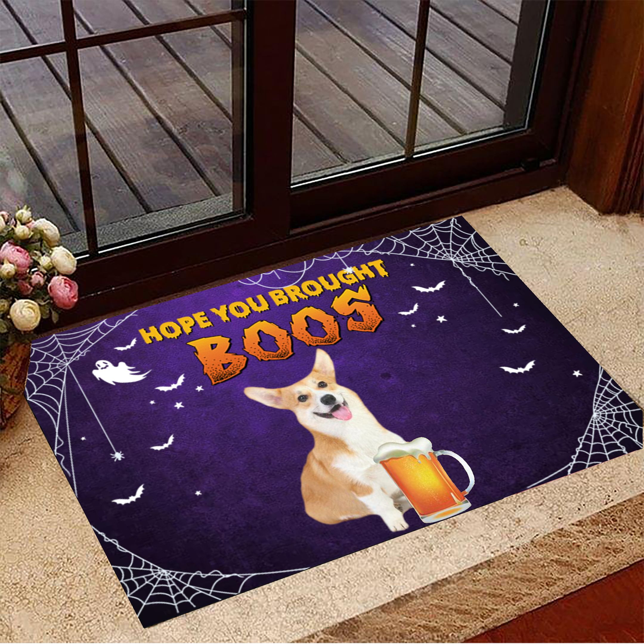 Corgi You Brought Boos Doormat Corgi Welcome Mat Cute Halloween Decorations