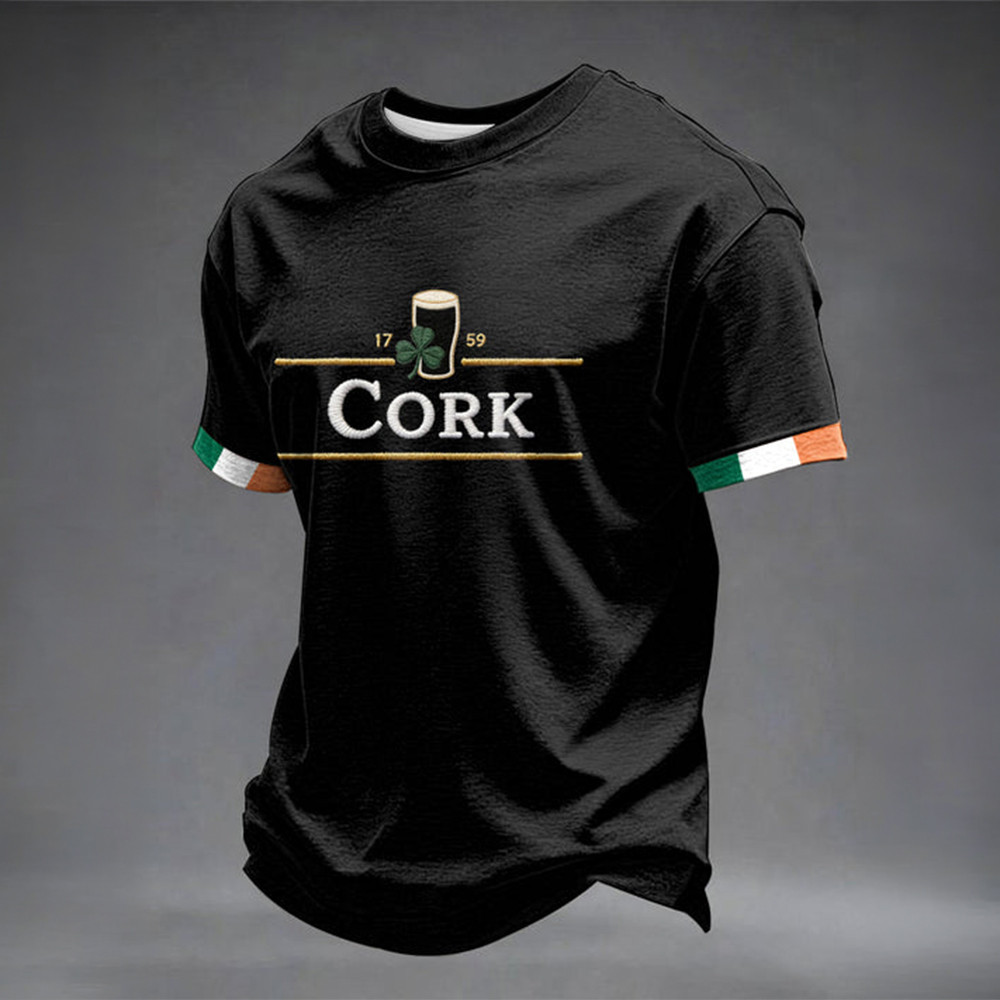 Cork 17 59 Dry Stout Irish St Patrick's Day T-Shirt St Patrick's Day 2026 Clothes Gift Idea For Men