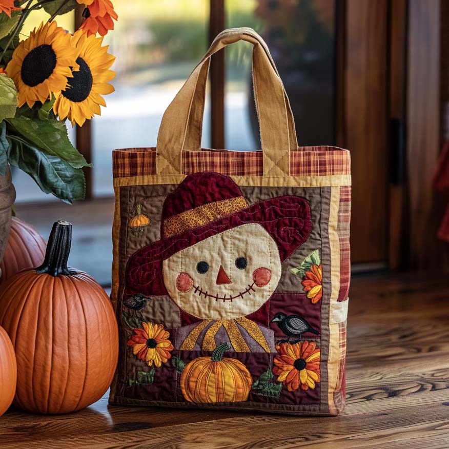 Cornfield Buddy Quilted Tote Bag Fall Autumn Gifts For Him