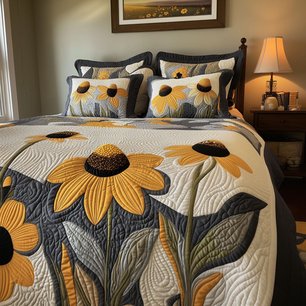 Cornflower Dreams Quilted Bedding Set Bed Room Decoration Bee Merchandise