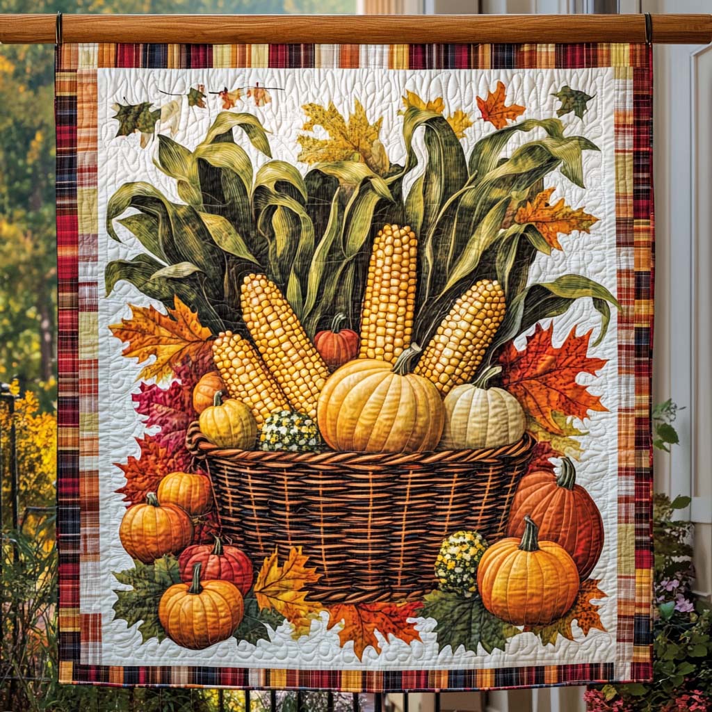 Cornucopia Of Colors Quilted Blanket Autumn Gift Ideas