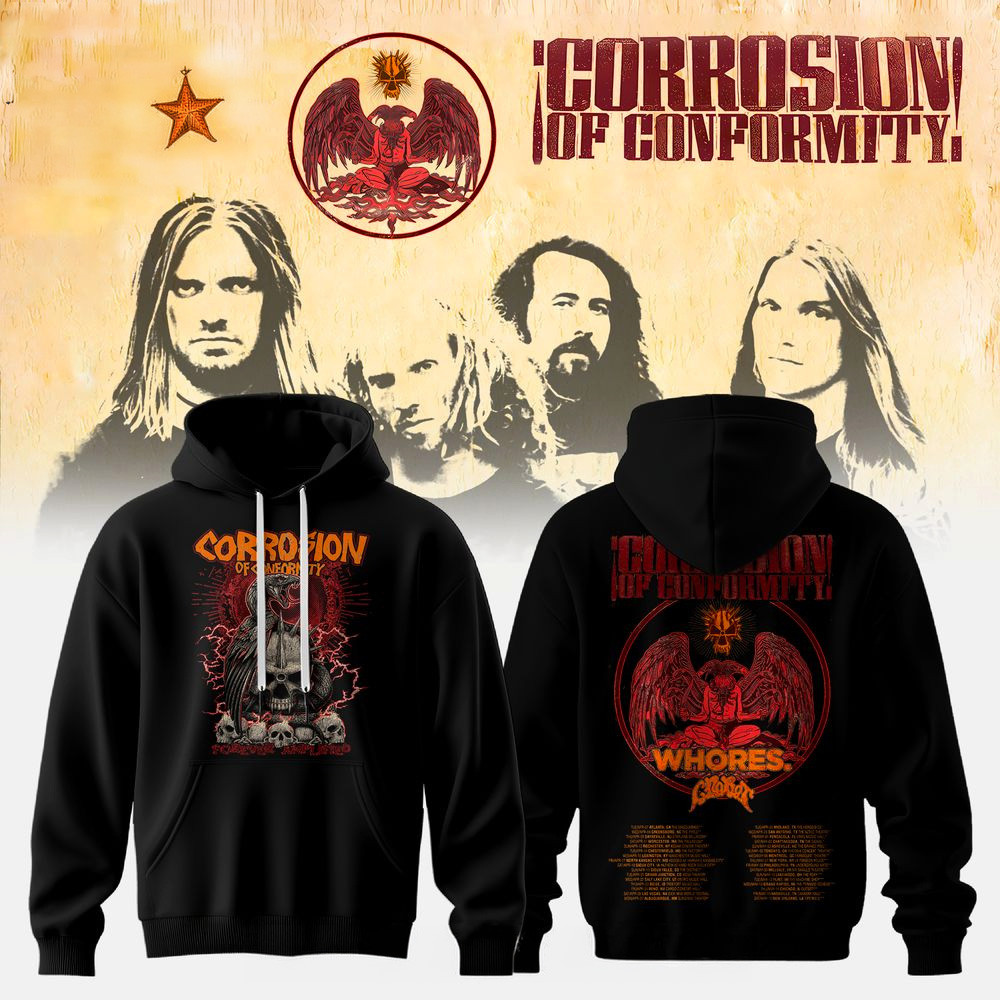Corrosion Of Conformity Tour Hoodie Fan Merch Music Lover Gifts For Him