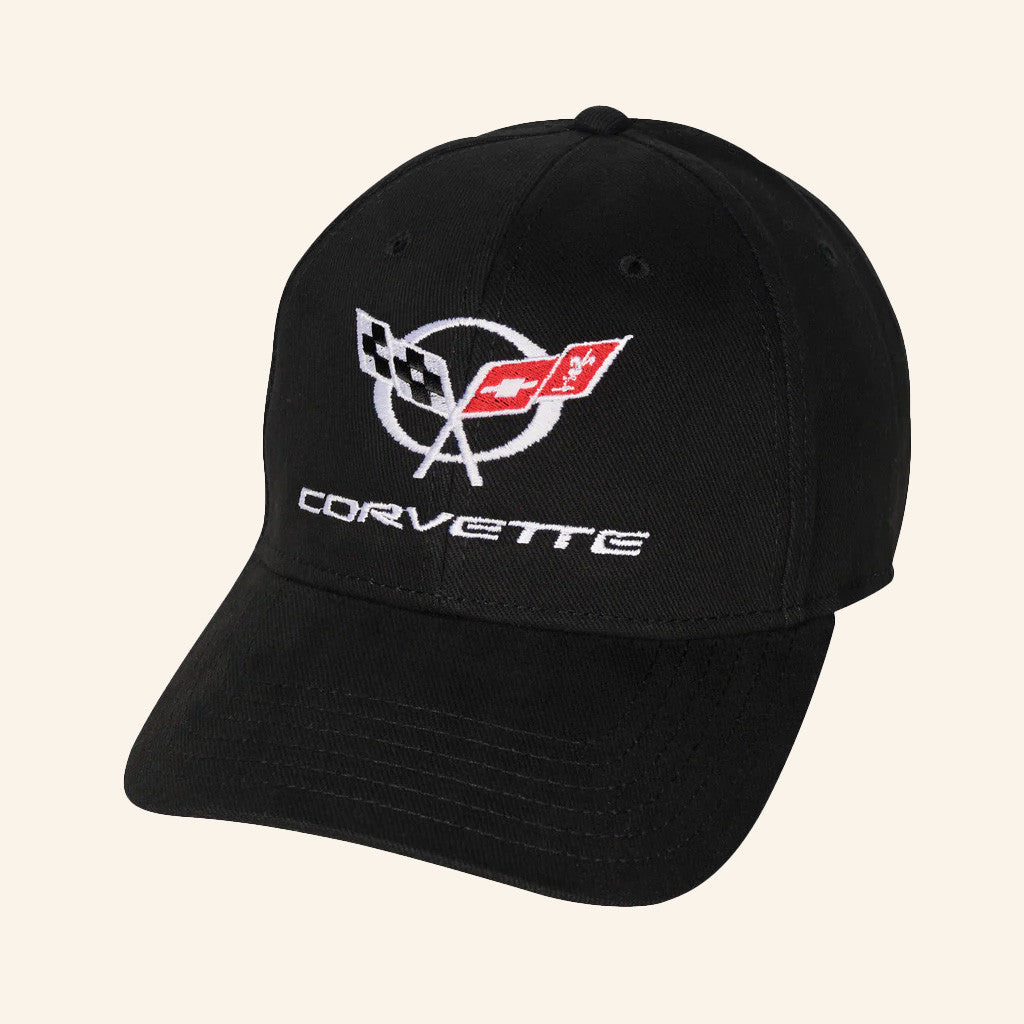 Corvette Merch C5 Corvette Emblem Black Cap Embroidered Unique Gifts For Husband