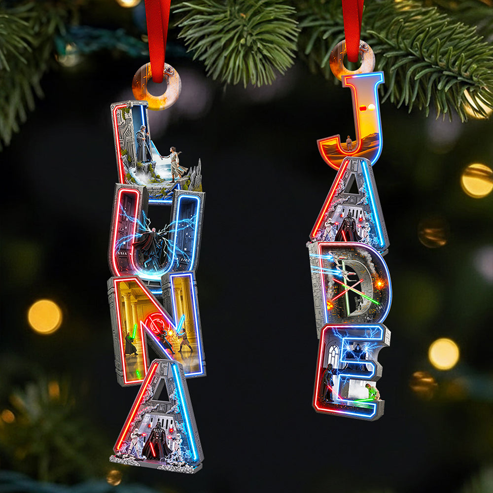 Cosmic Alphabet Ornament Personalized Christmas Gifts - Cute Christmas Tree Gift Idea