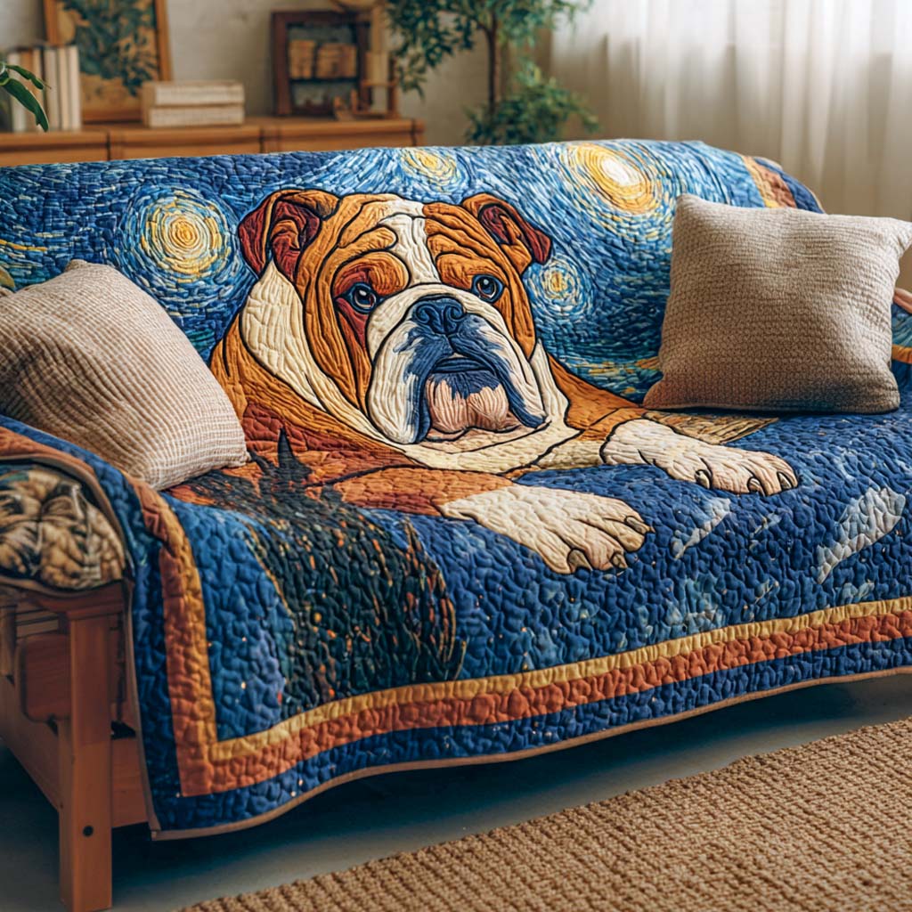 Cosmic Companion Quilted Sofa Cover Sofa Seat Covers Xmas Presents For Dog Lovers