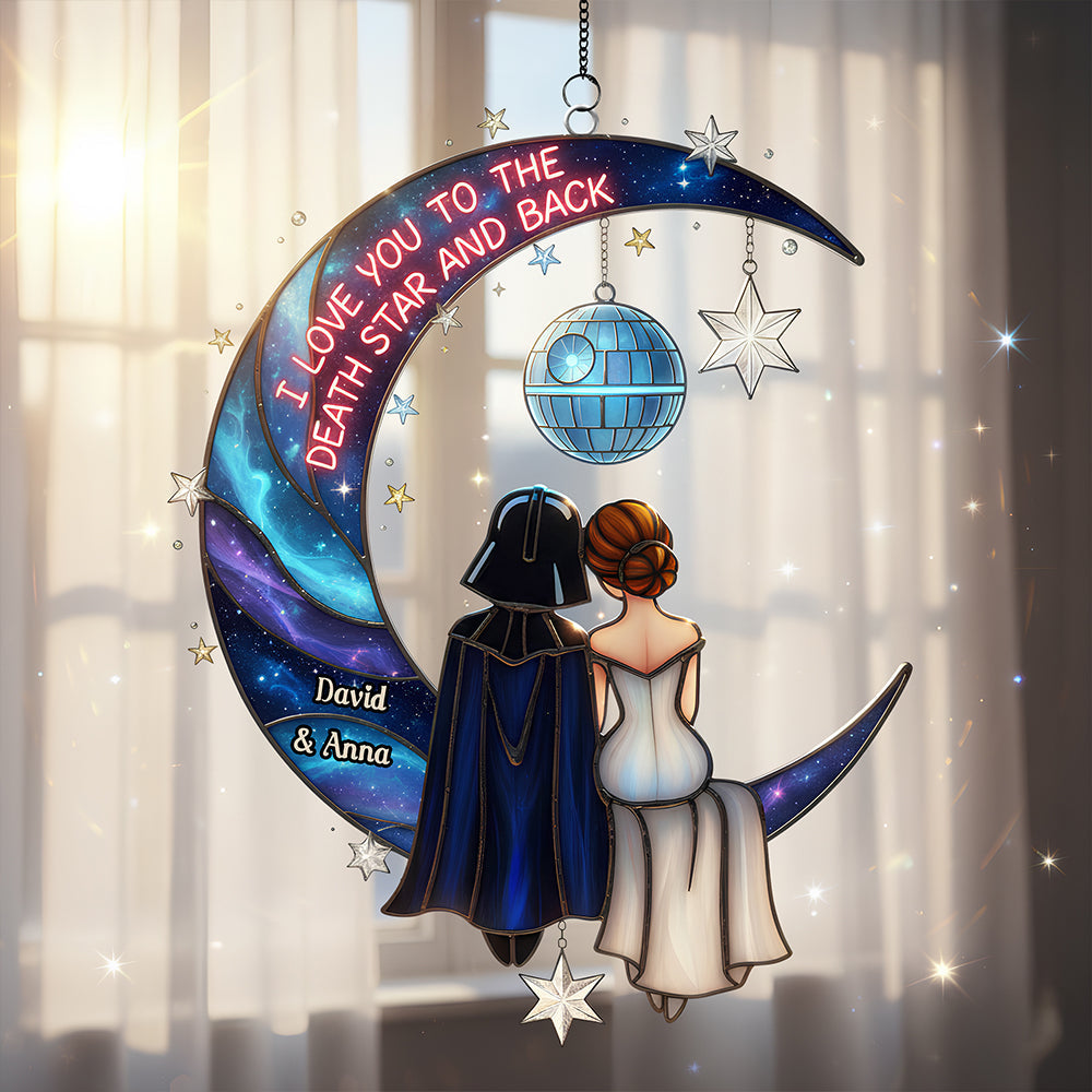 Cosmic Couple Suncatcher Ornament Personalized Gifts For Couple - Christmas Ornament Gift Idea