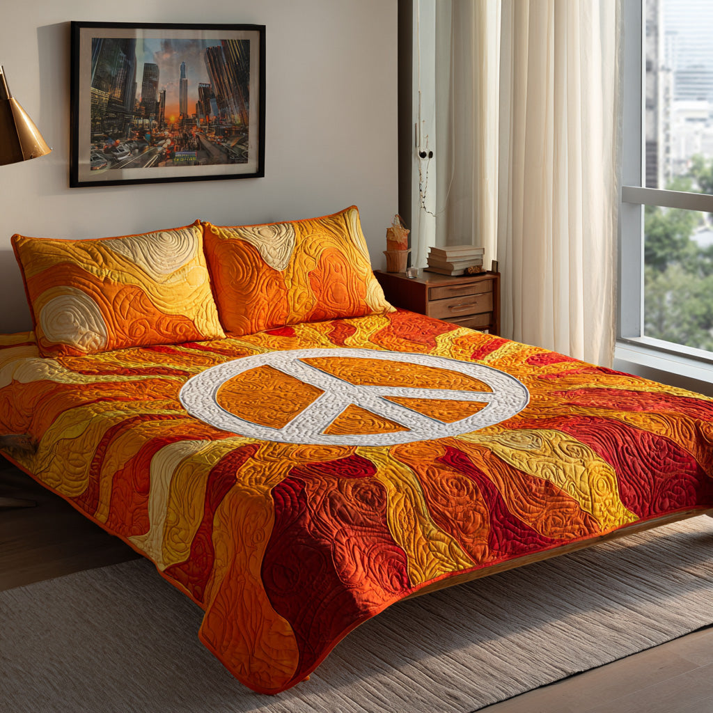 Cosmic Soul Quilted Bedding Set Aesthetic Room Decor Birthday Gift For Hippie Friend