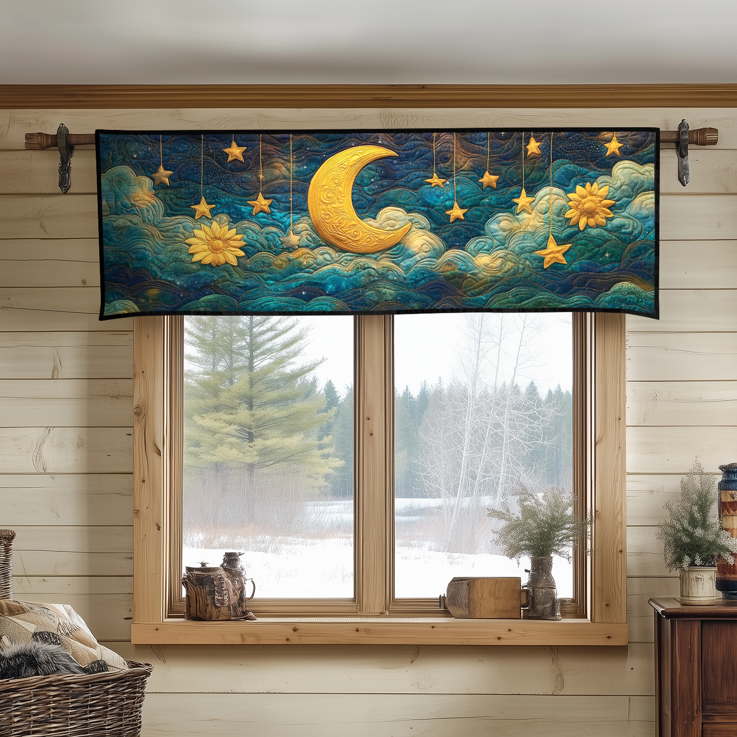 Cosmic Twilight Quilted Valance Entryway Ideas Family Gift Basket Ideas For Christmas