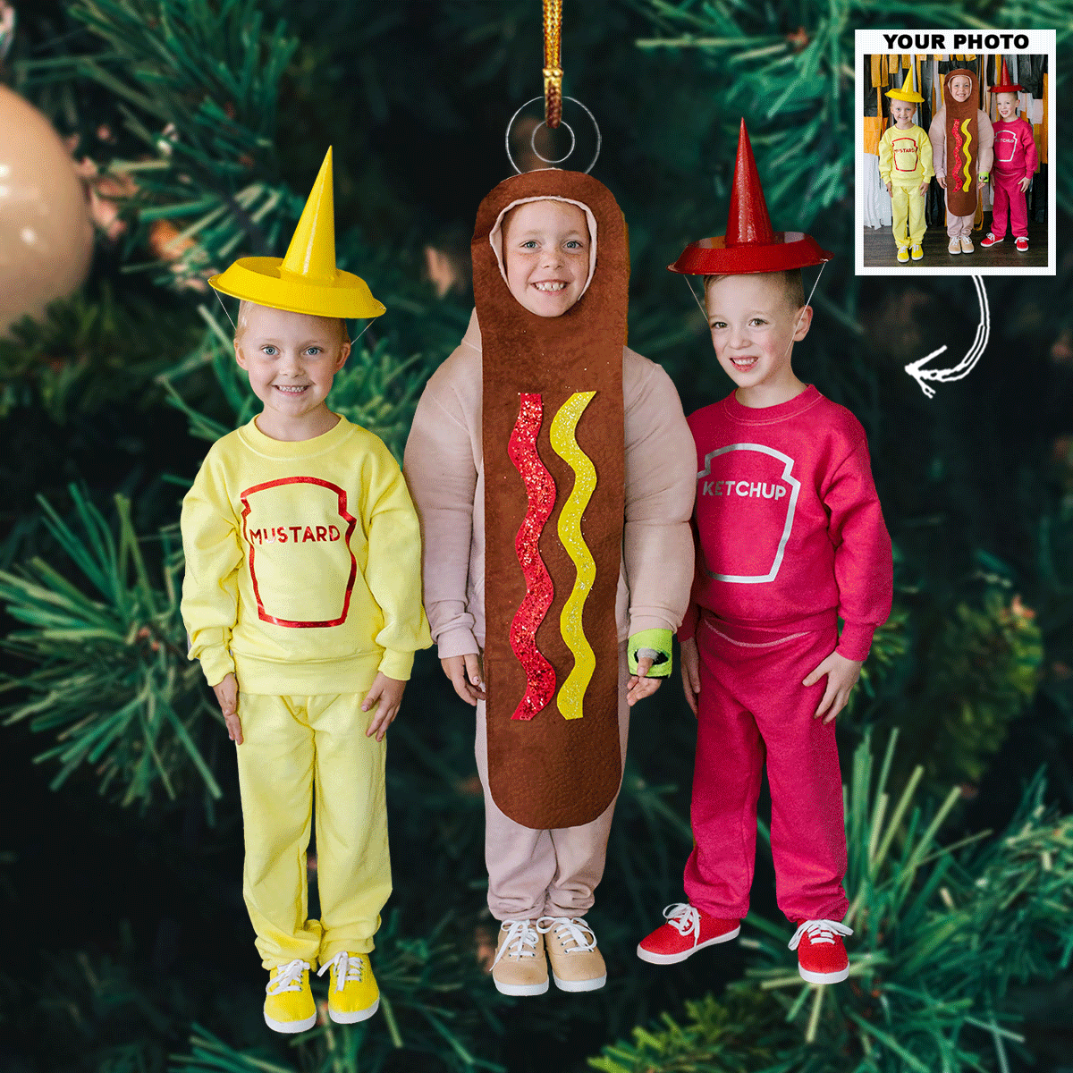Costume Cuties Personalized Photo Mica Ornament Christmas Gift For Family Members