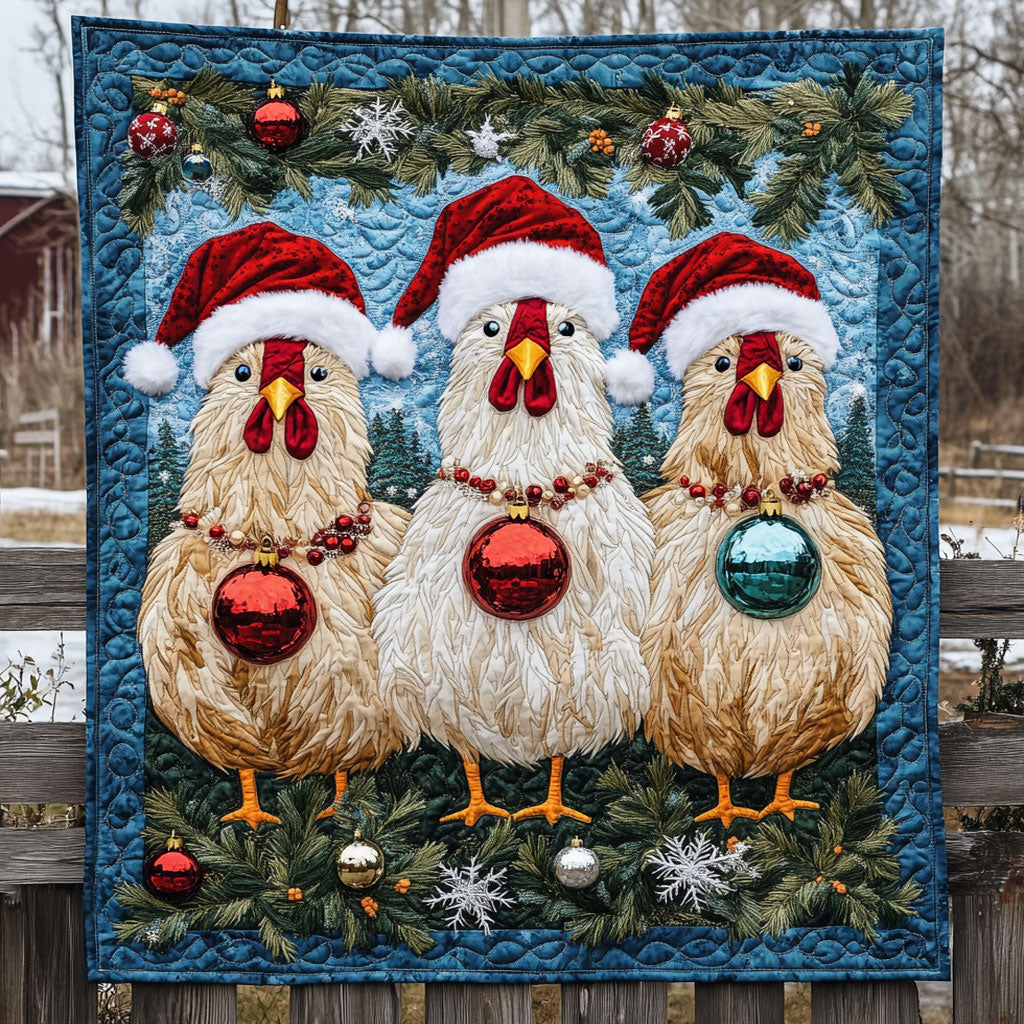 Cosy Coop Chicken Quilt Blanket Christmas Blanket Gifts For Chicken Farmers