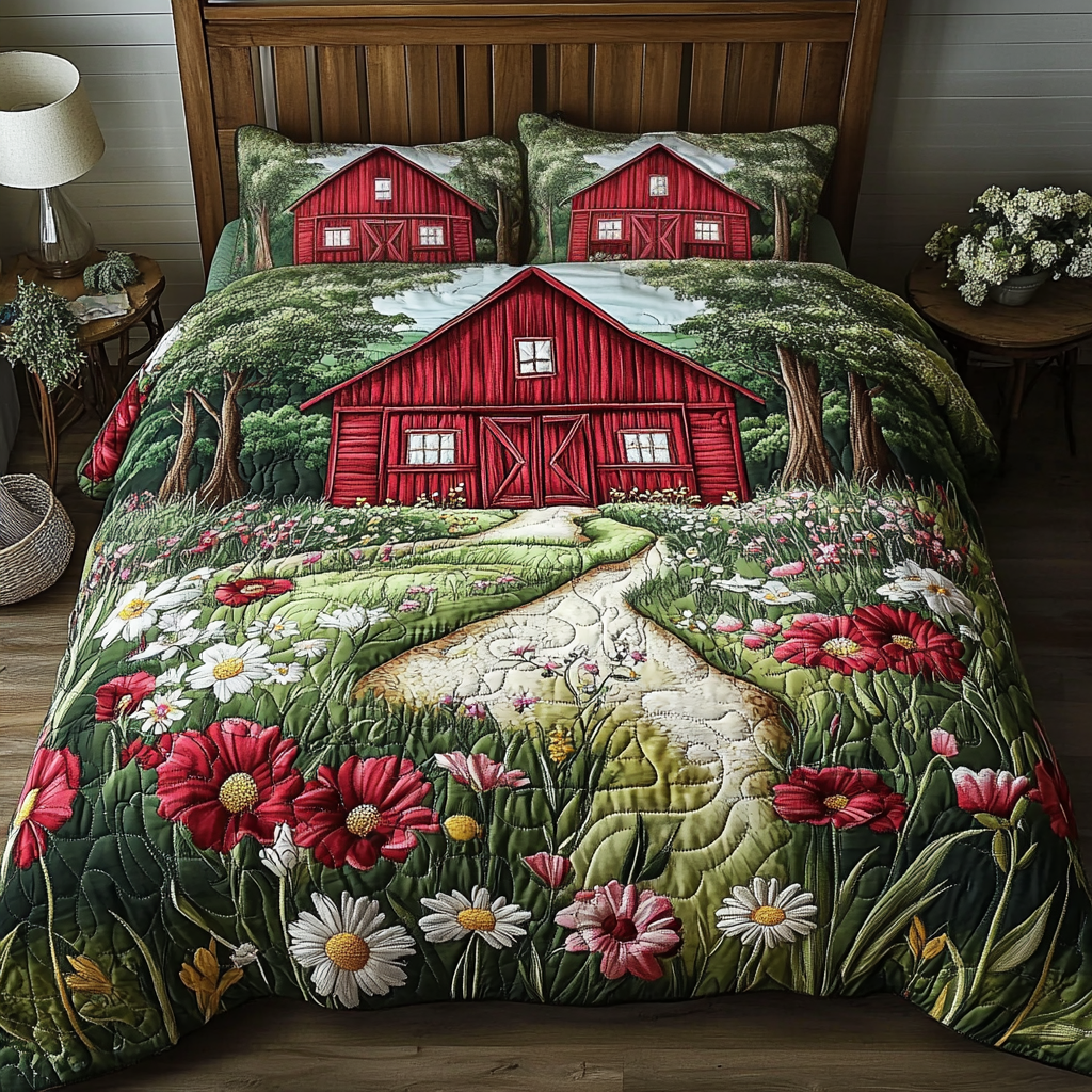 Cottage Dreams Quilted Bedding Set Trendy Bedding Set for Bedroom Makeover
