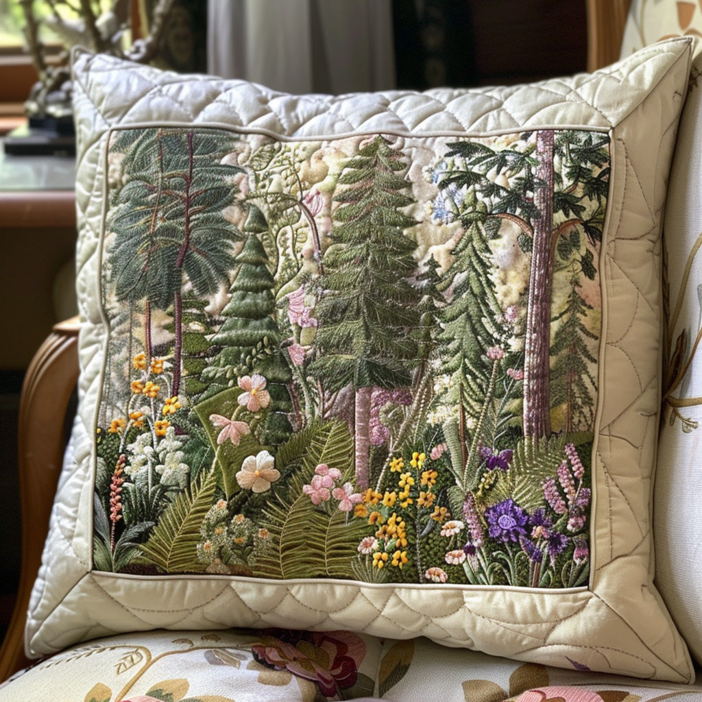 Cottage Forest Quilted Pillow Case Cute Pillow Covers Best Gifts For Nature Lovers