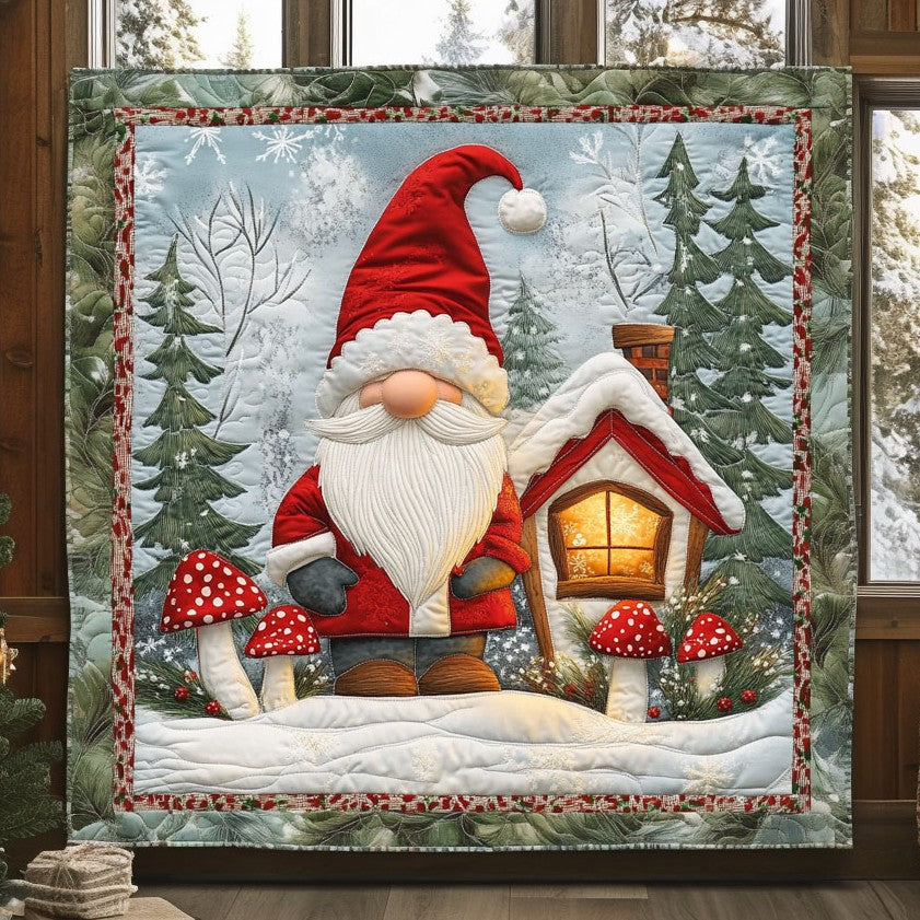 Cottage Light Gnome Quilt Perfect Quilt Blanket Gift for Family and Friends