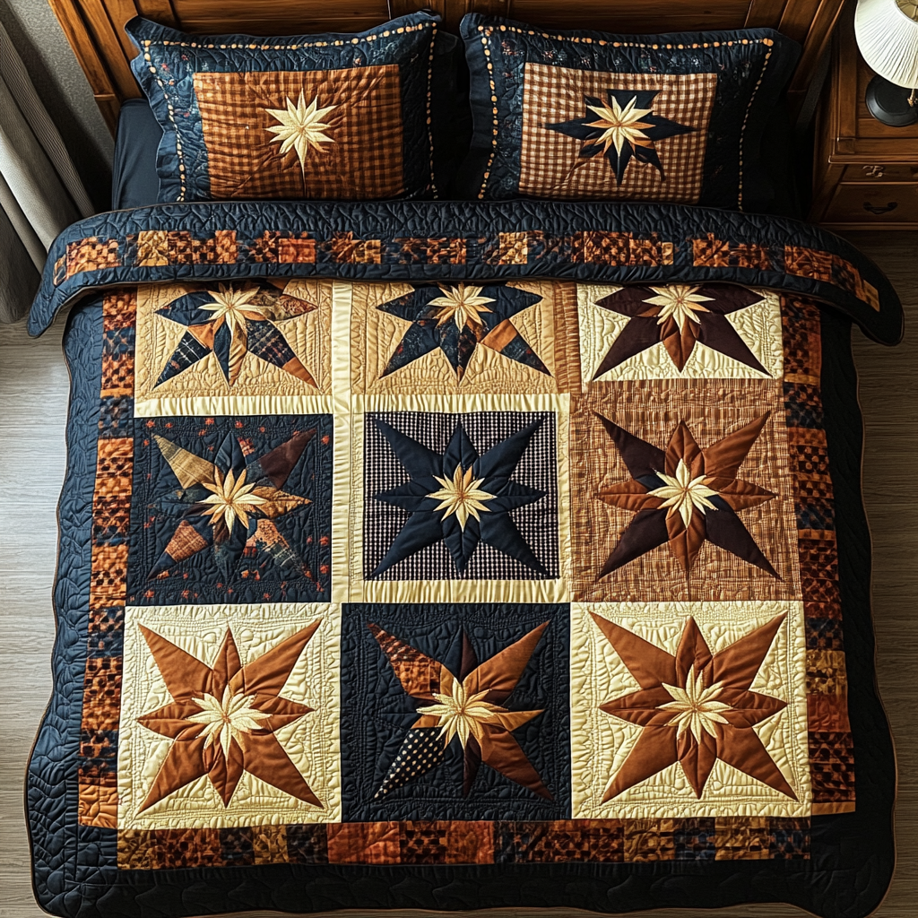 Cottage Nights Quilted Bedding Set Exclusive Bedding Gift Set for Luxury Sleep