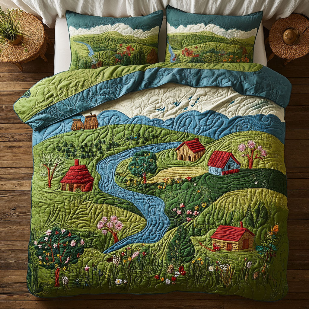 Cottage Valley Duvet Cover Set King Size Bed Set Best Gifts For Men