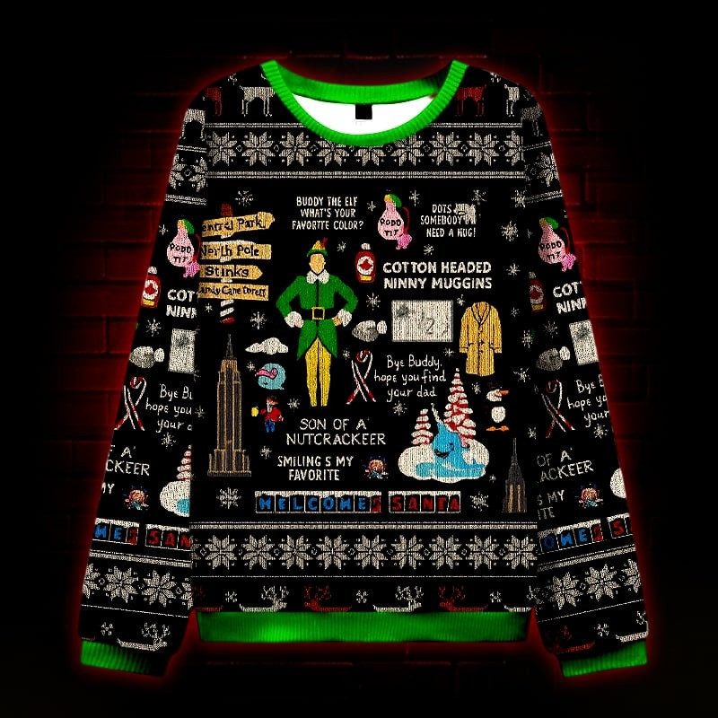Cotton Headed Ninny Muggins Ugly Christmas Sweater Funny Xmas Holiday Gifts For Friends