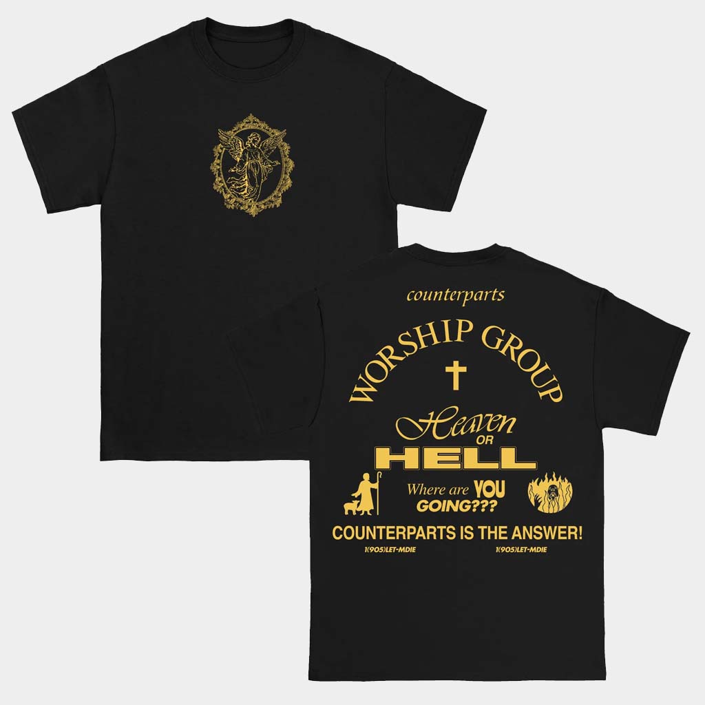 Counterparts Merch Worship Group Black T-Shirt Gifts For Band Fans