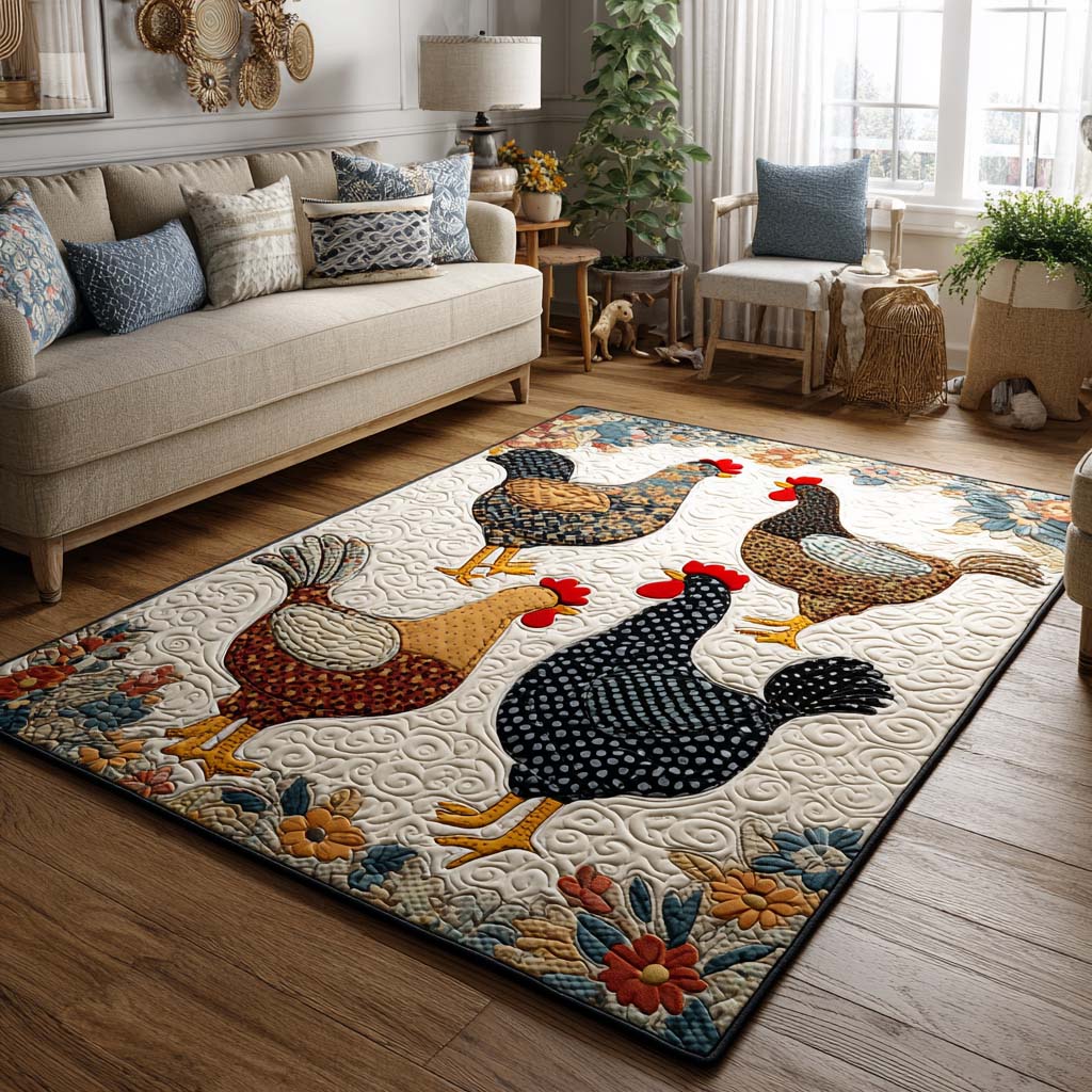 Country Area Rug Christmas Kitchen Decor Gifts For People Who Love Chickens