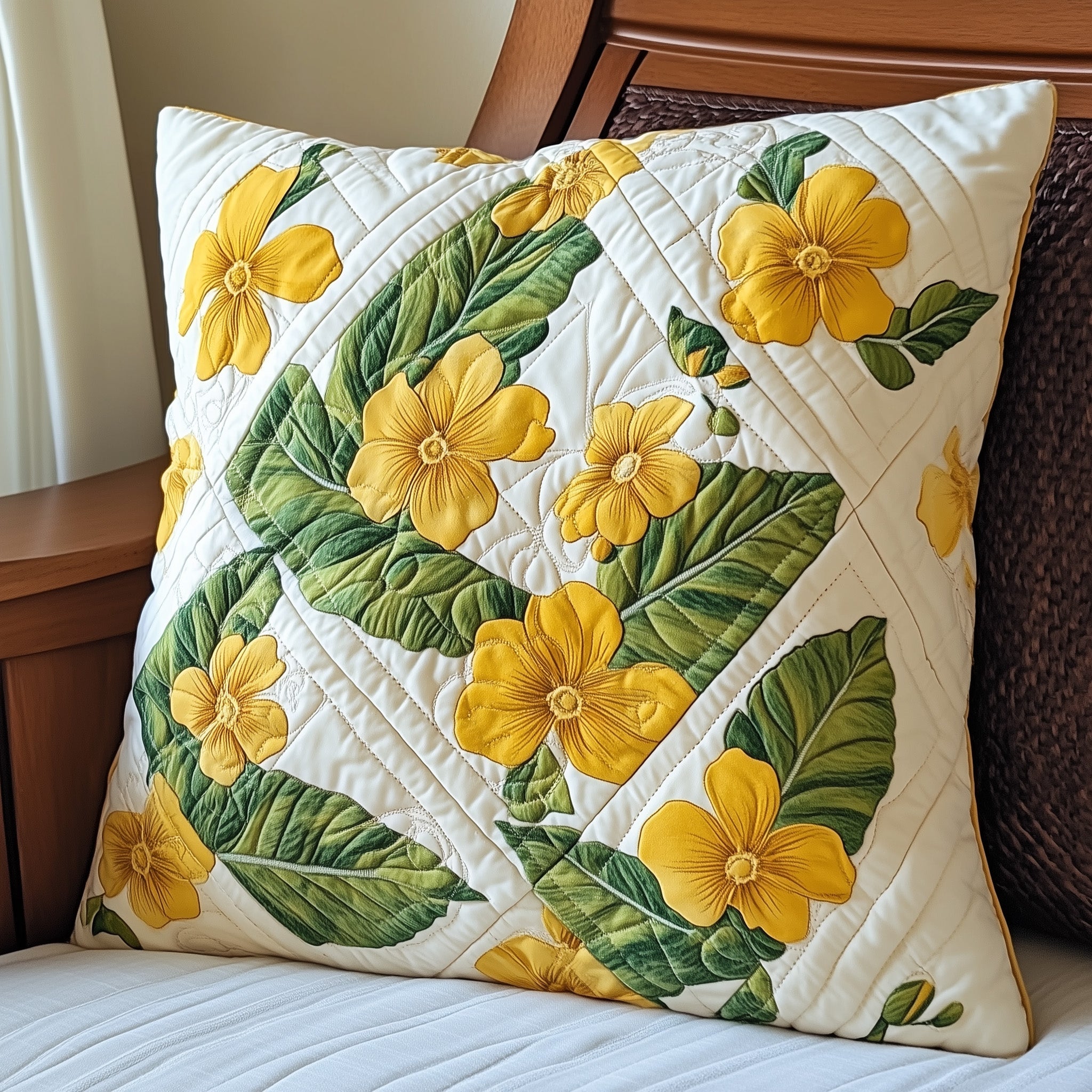 Country Bloom Quilted Pillow Case Gift For Boyfriend