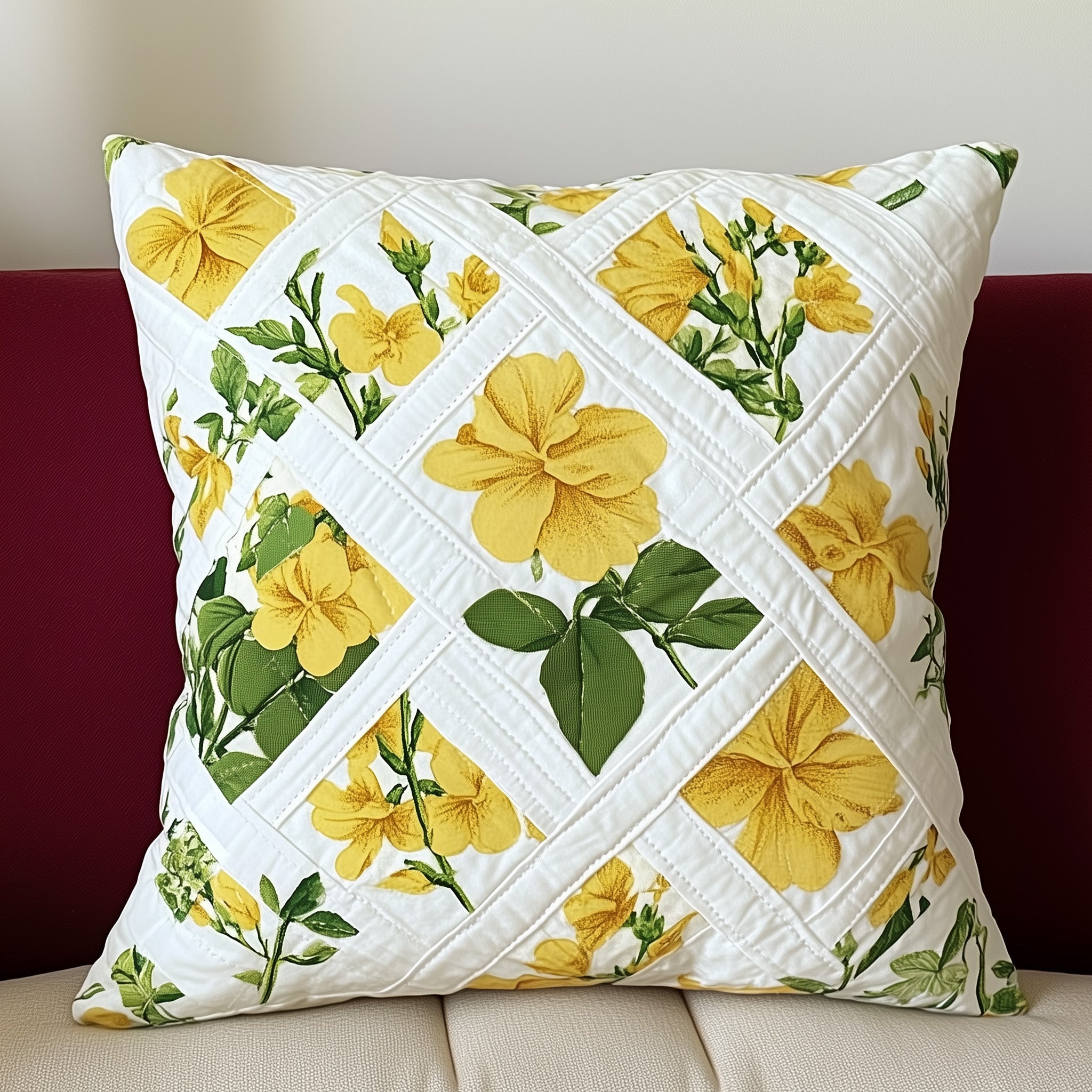 Country Bloom Quilted Pillow Case Gift For Him(1)
