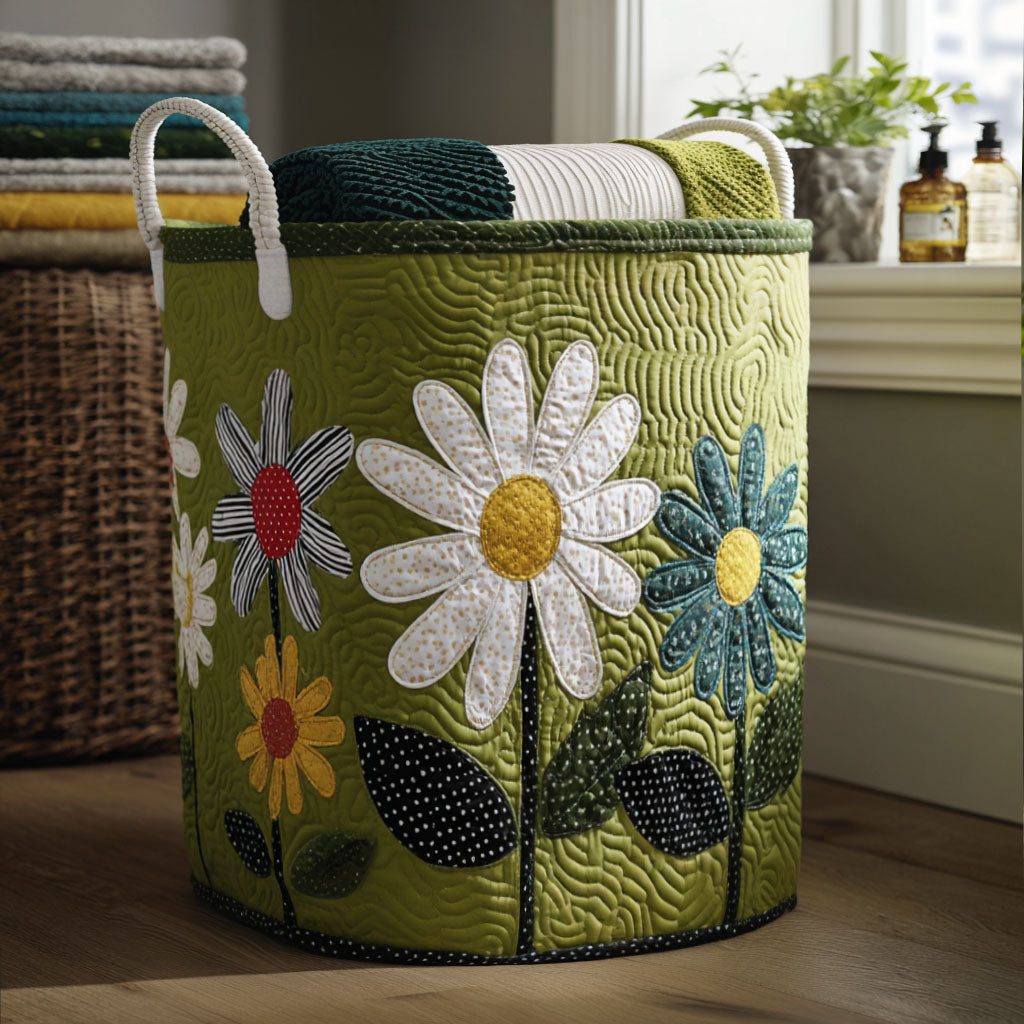 Country Bloomscape Quilted Laundry Basket Spring Merch Pick