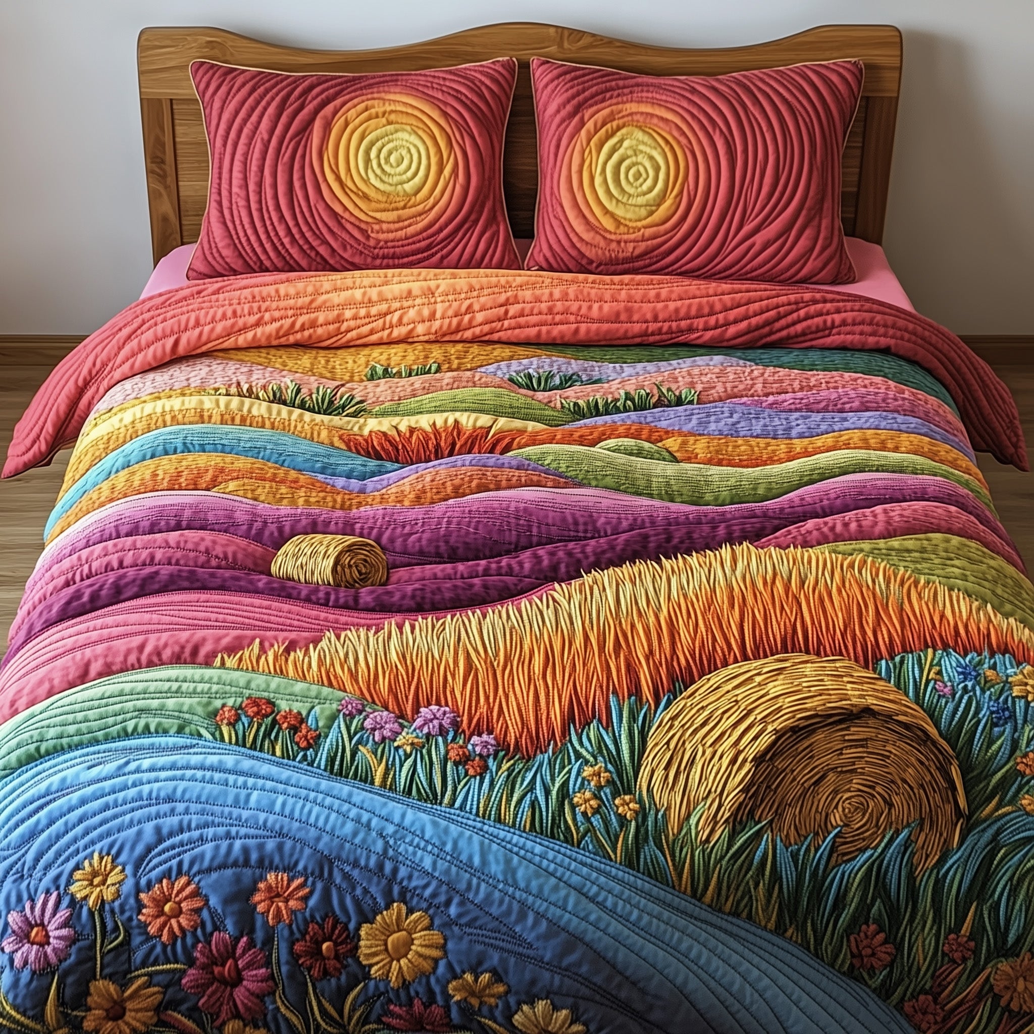 Country Charm Quilted Bedding Set Duvet Cover Bed Sheet Family Xmas Gift Exchange Ideas