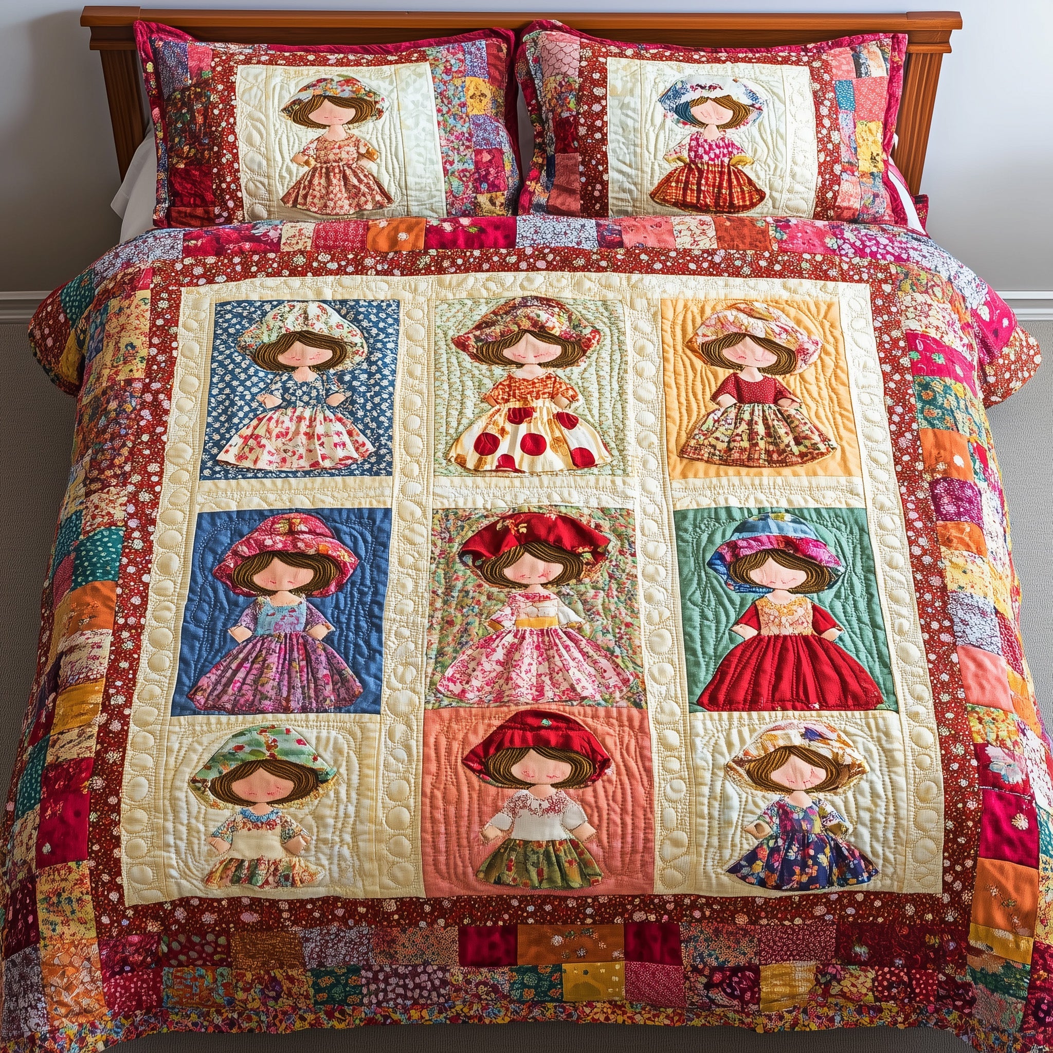Country Charm Sue Quilted Bedding Set Duvet Cover Bed Sheet Funny Secret Santa Gift Ideas