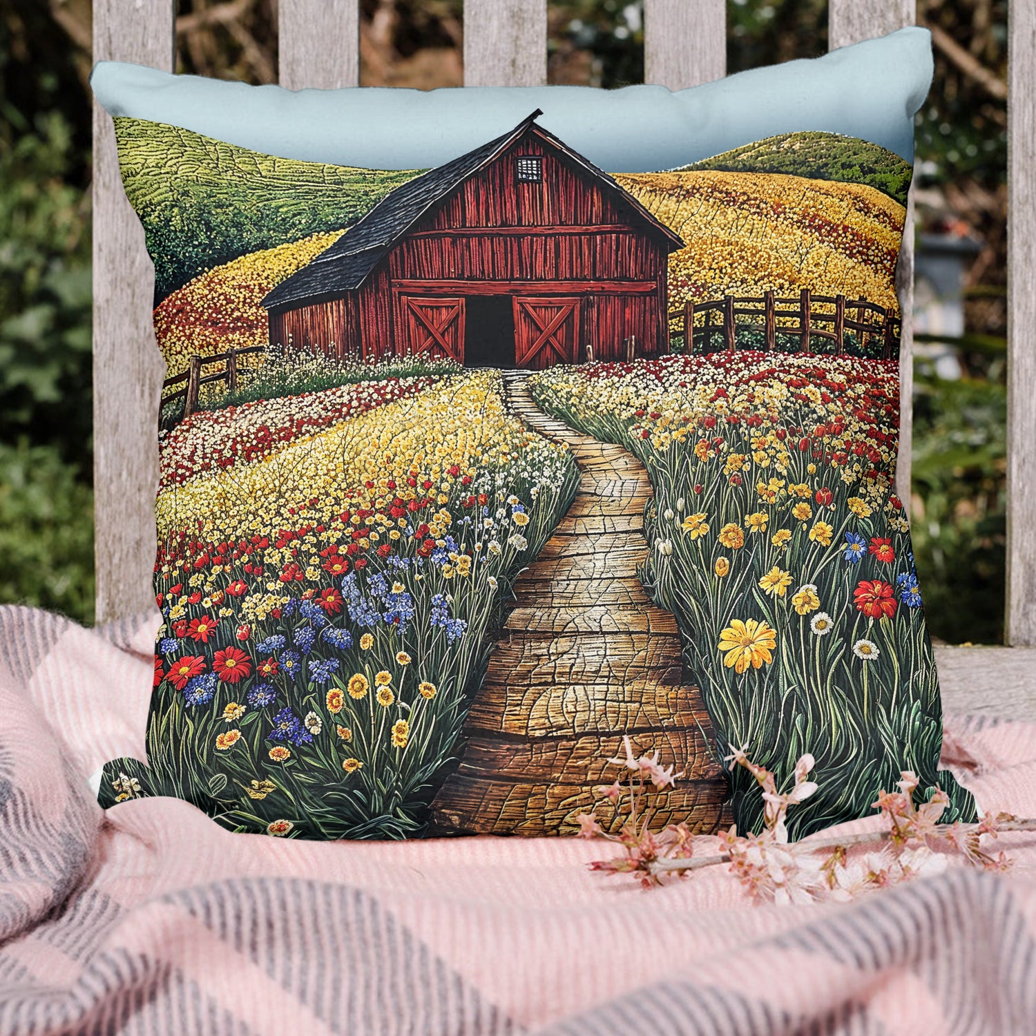 Country Comfort Quilted Pillow Case Decorative Pillow Covers Presents For Farmers
