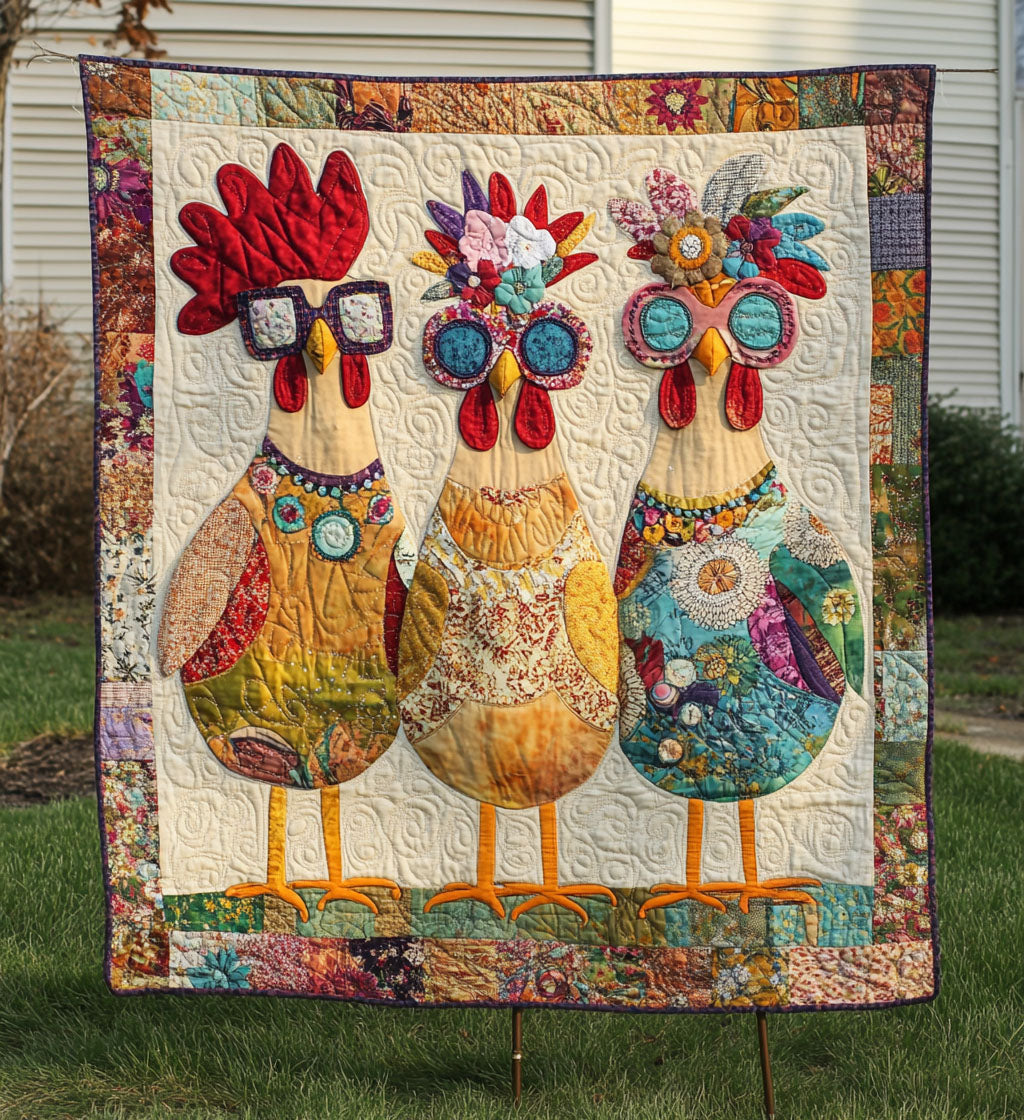 Country Coop Joy Quilted Blanket Presents For Chicken Love