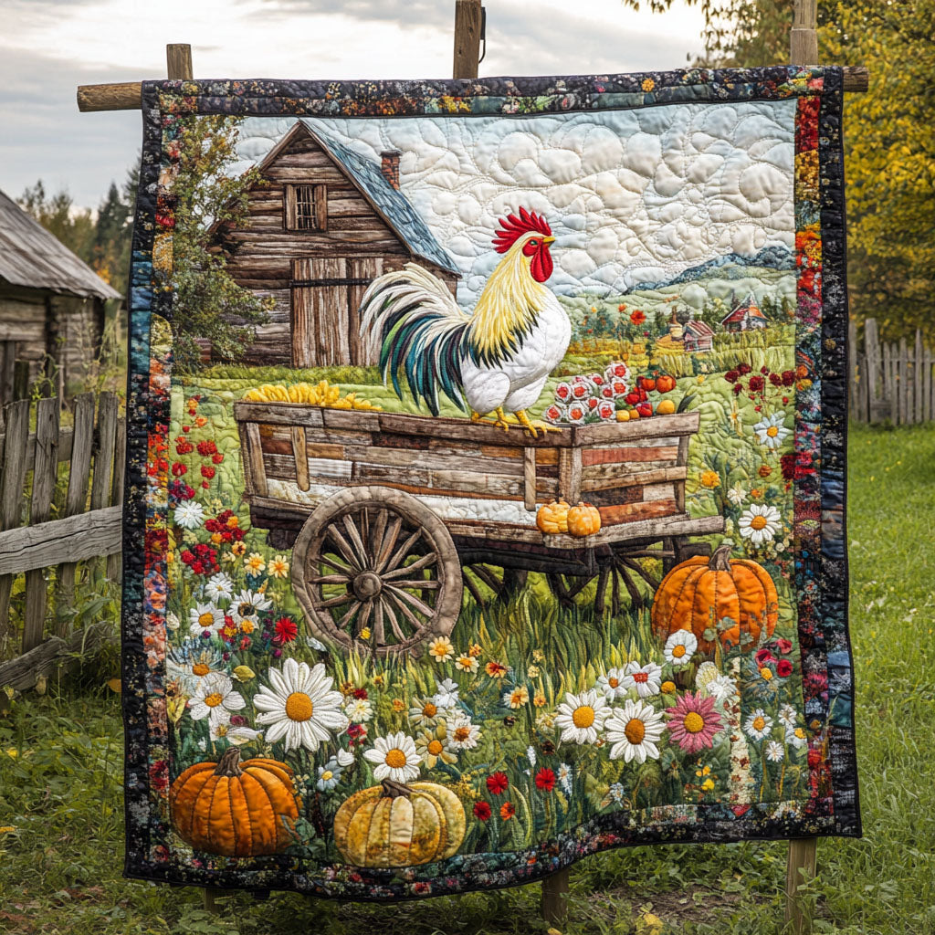 Country Daydreams Quilted Blanket Christmas Holiday Presents For Chicken Owners