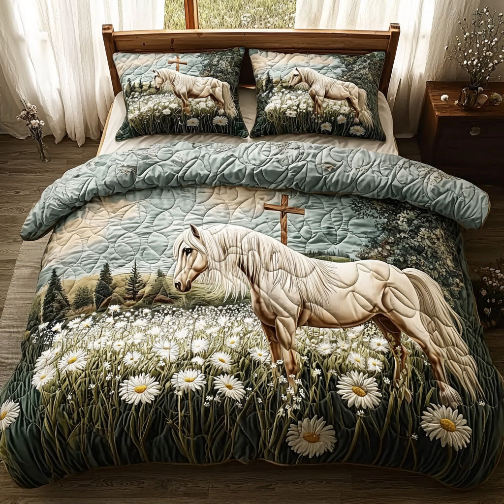 Country Faith Quilted Bedding Set Bedspread Set Good Christian Gifts