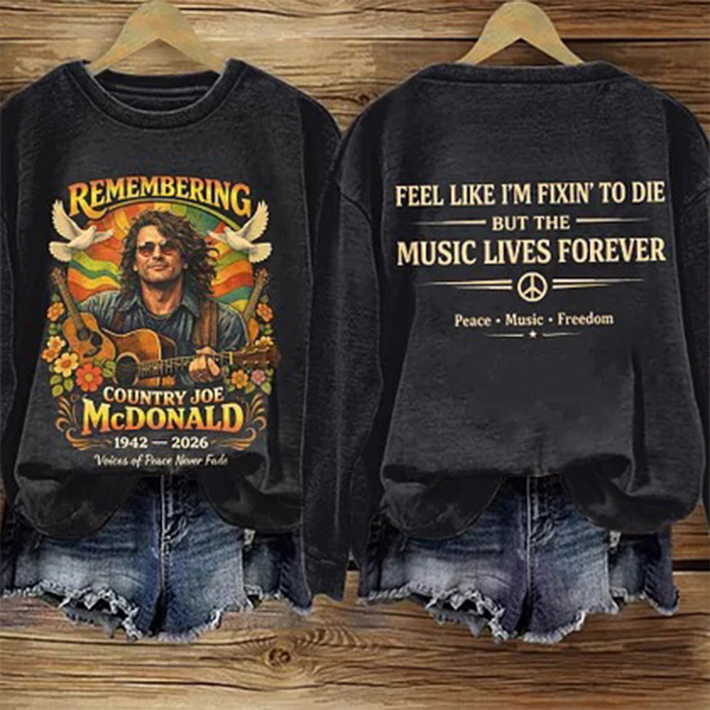 Country Joe Hippie Music Sweatshirt Country Joe McDonald Apparel Hippie Gift For Music Lovers