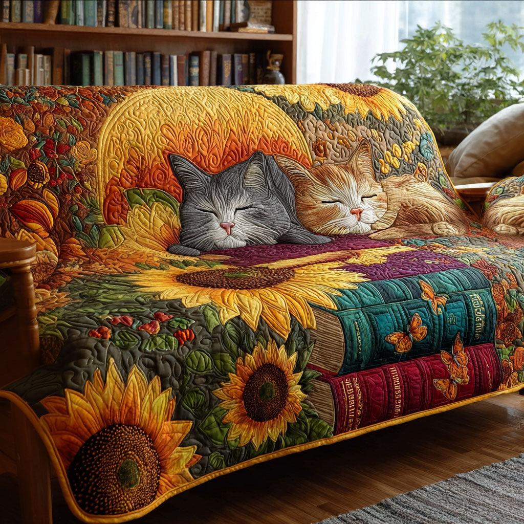 Country Paws Quilted Sofa Cover Couch Protector Great Book Lover Presents