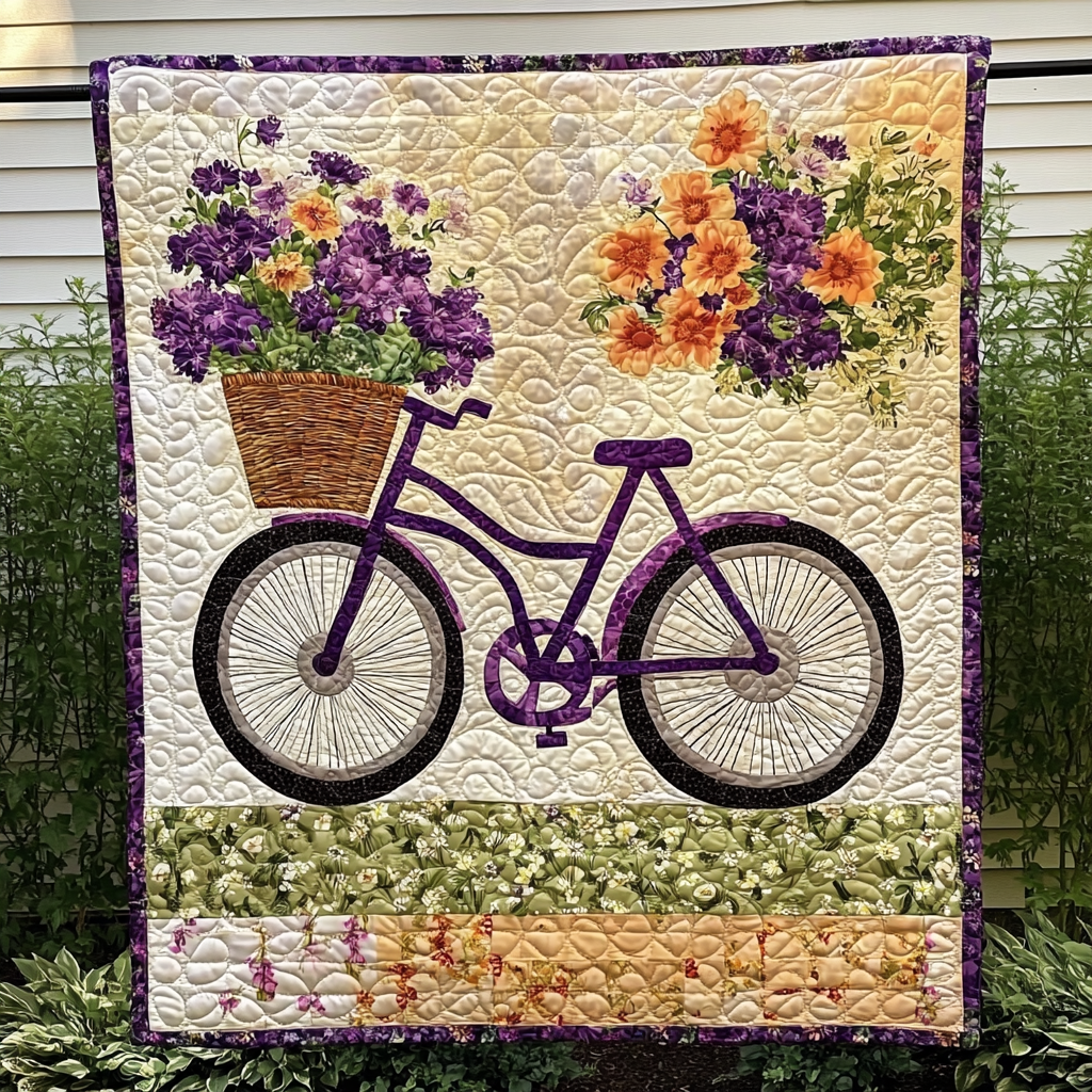 Country Ride Delight Quilted Blanket Gift Ideas For Bike Riders
