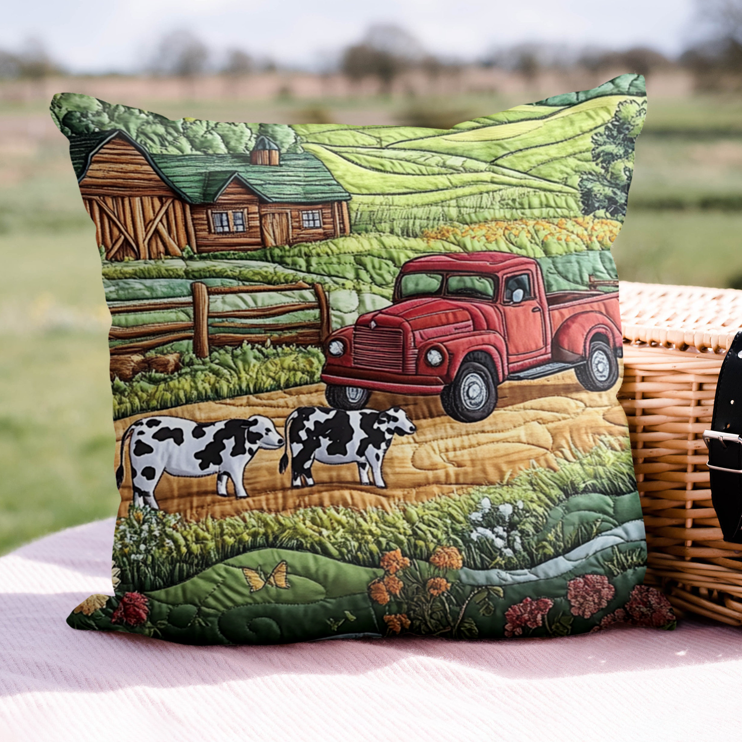 Country Ride Quilted Pillow Case Best Cool Pillow Cases Christmas Ideas For A Farmer