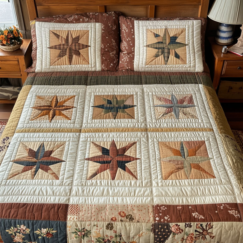 Country Star Quilted Bedding Set Rustic Bedroom Decor Good Christmas Gifts