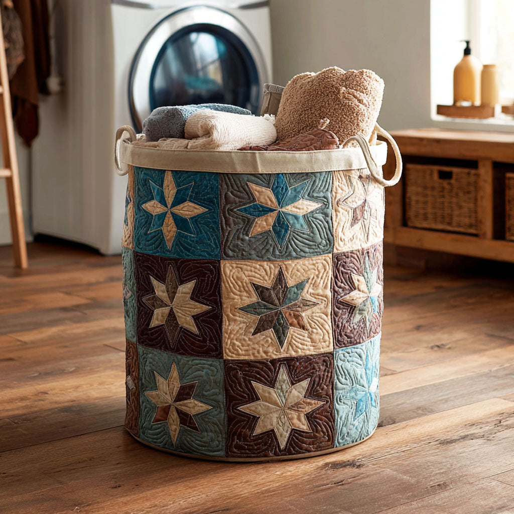 Country Star Quilted Laundry Basket Perfect Quilted Laundry Organizer Gift for the Holidays