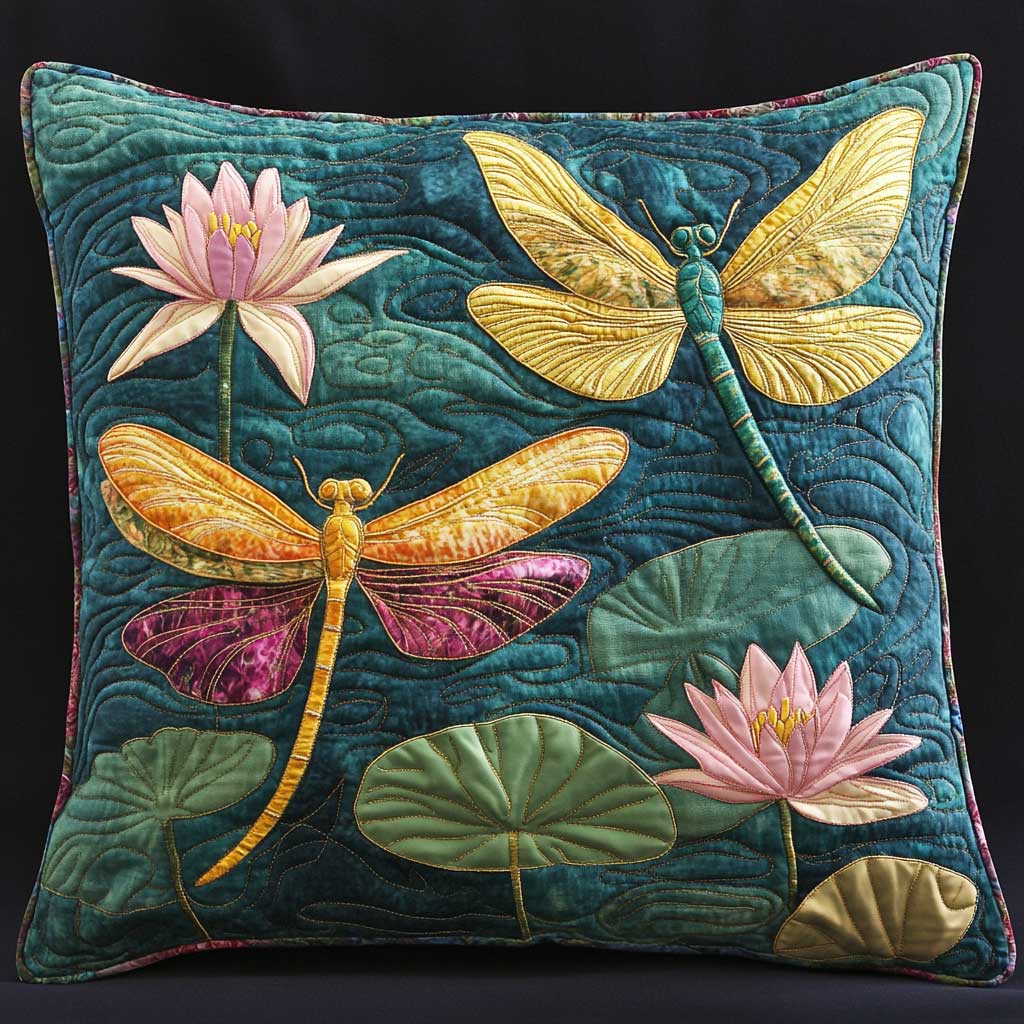 Countryside Dragonfly Quilt Pillow Case Unique Pillowcase Gift for Holiday Season 2025