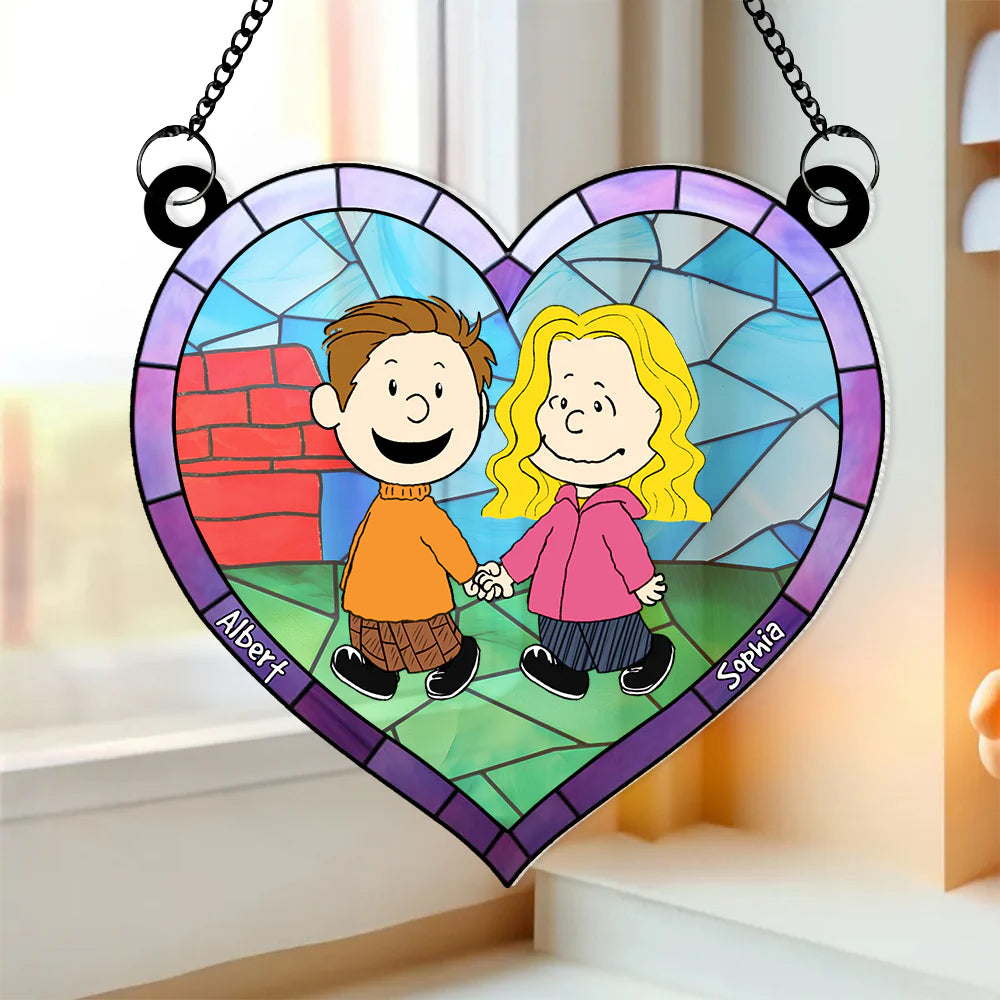 Couple Suncatcher Ornaments - Personalized Gifts - Funny Christmas Ornament Gift