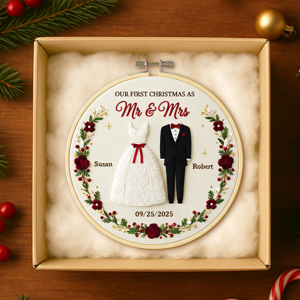 Couple Wedding Christmas Ornament Personalized Gifts For Couple - Fun Holiday Ornament Gift