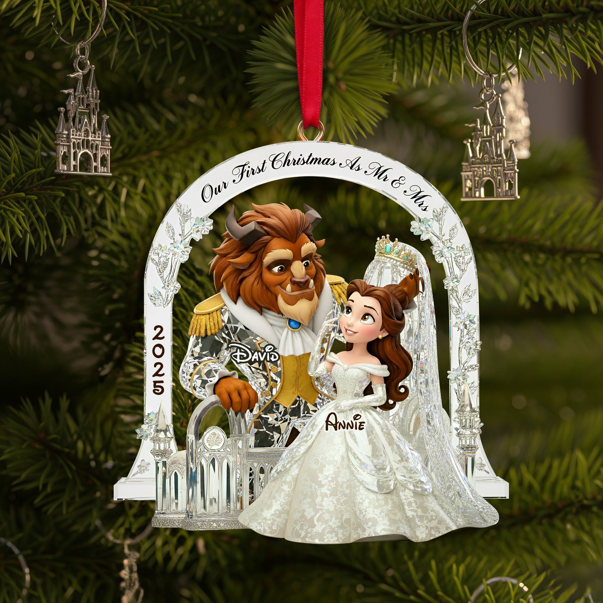 Couple's First Christmas Acrylic Ornament - Personalized Christmas Gifts For Couple - Holiday Tree Decoration Gift