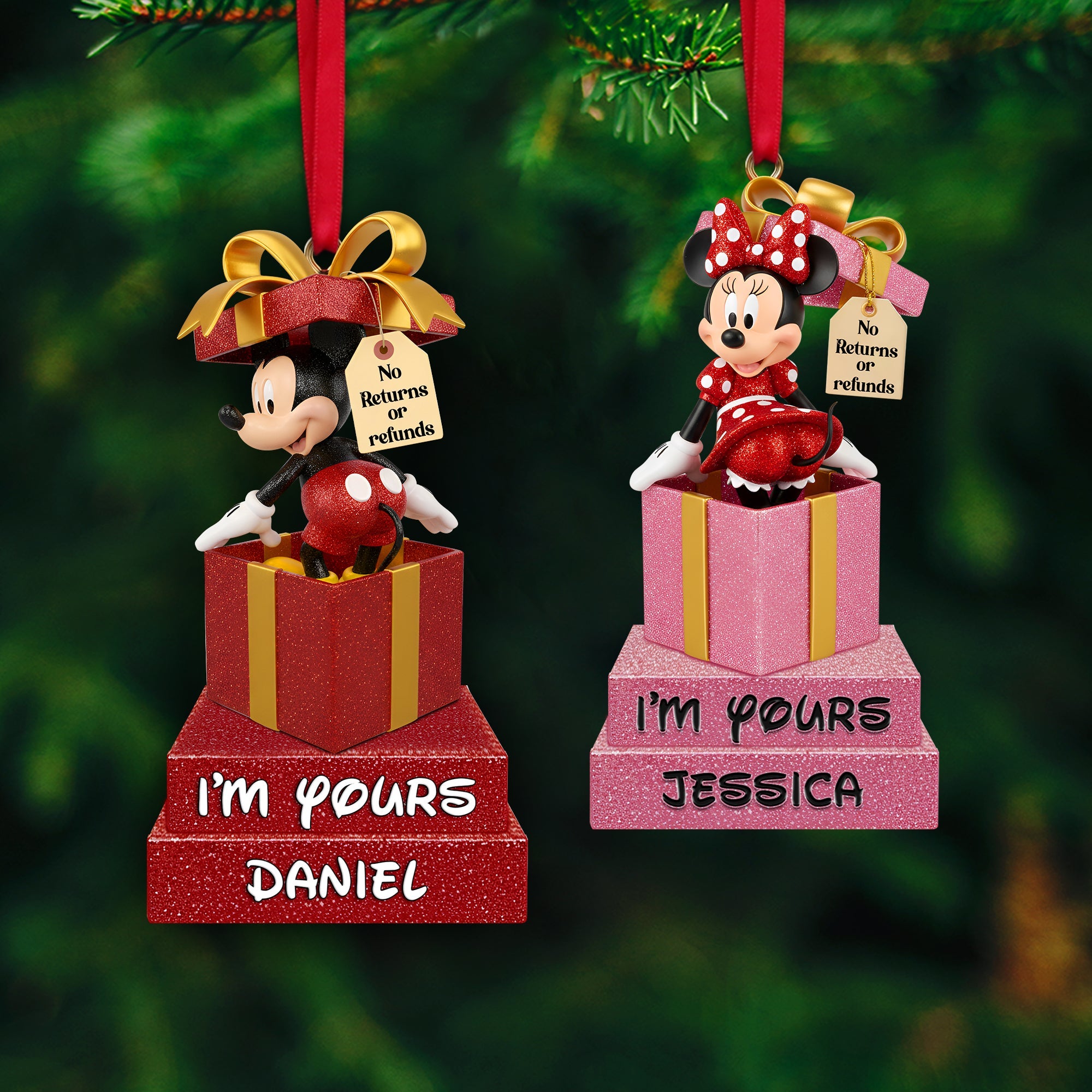 Couple's Sweet Moment Ornament - Personalized Christmas Gift For Couples - Xmas Ornament Gift
