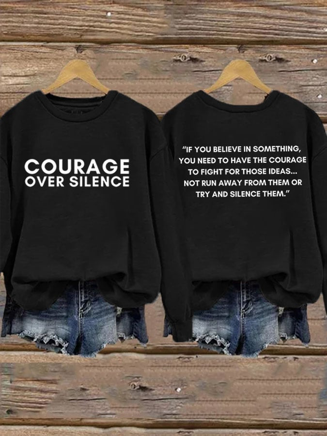 Courage Over Silence Charlie Kirk Sweatshirt If You Believie In Something CK Merch