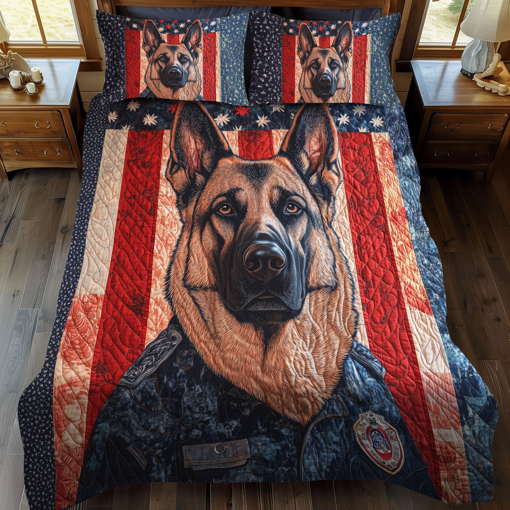 Courageous Shepherd Quilted Bedding Set Exclusive Bedding Gift Set for Luxury Sleep