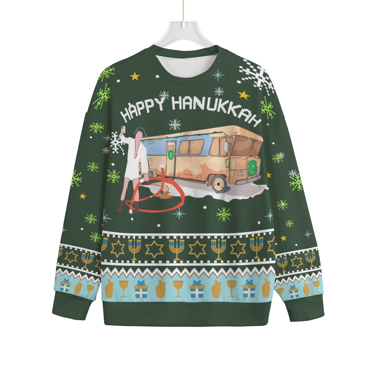 Cousin Eddie Happy Hanukkah Shitters Full Plus Size Ugly Christmas Sweater Best Christmas Merch Gift for Family and Friends